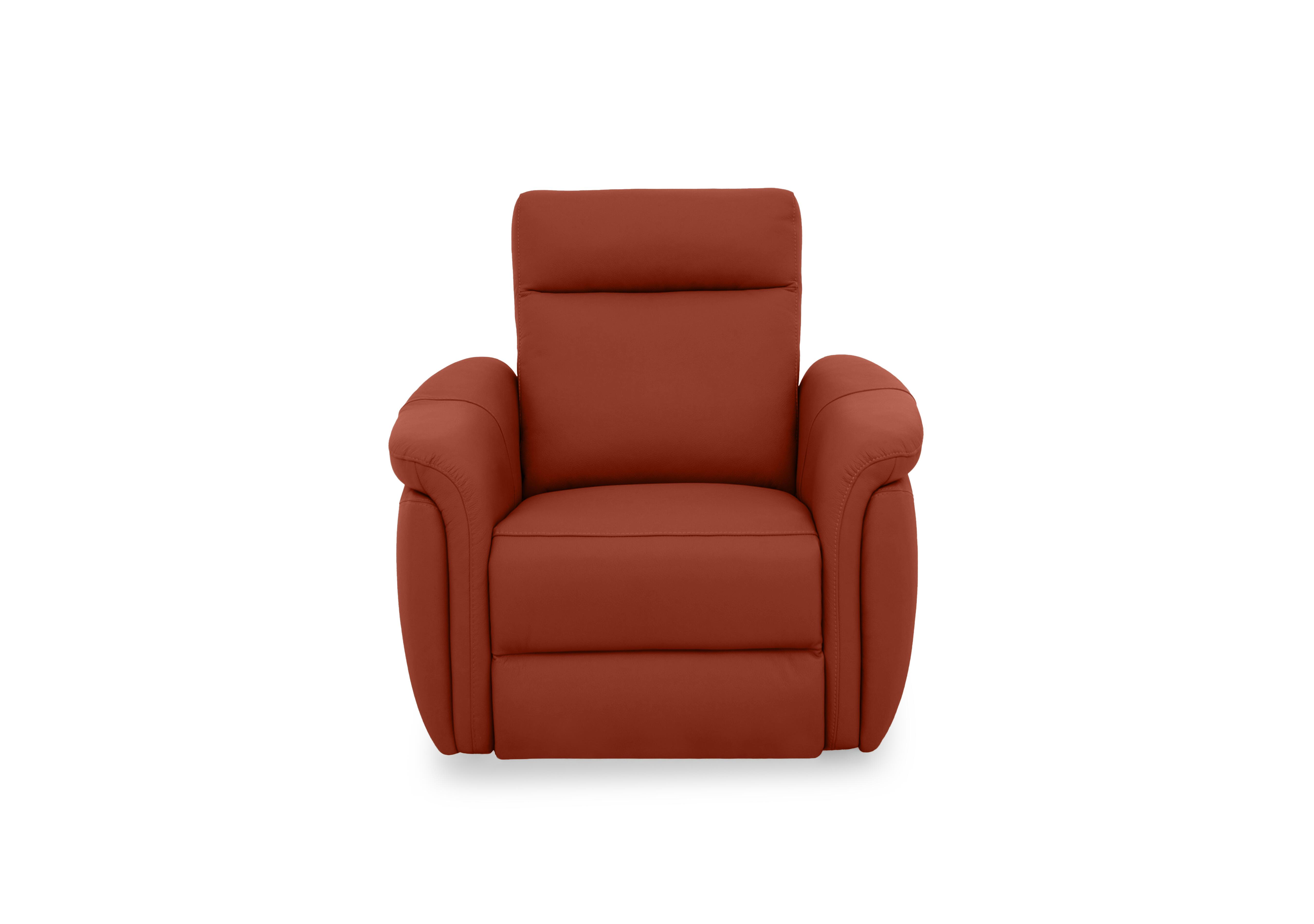 Dublin Leather Armchair in Red Maple Le-9326 on Furniture Village