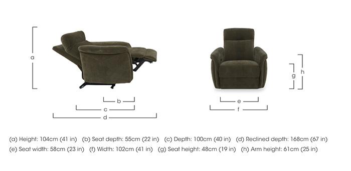 Dublin Fabric Power Recliner Armchair with Power Headrest in  on Furniture Village