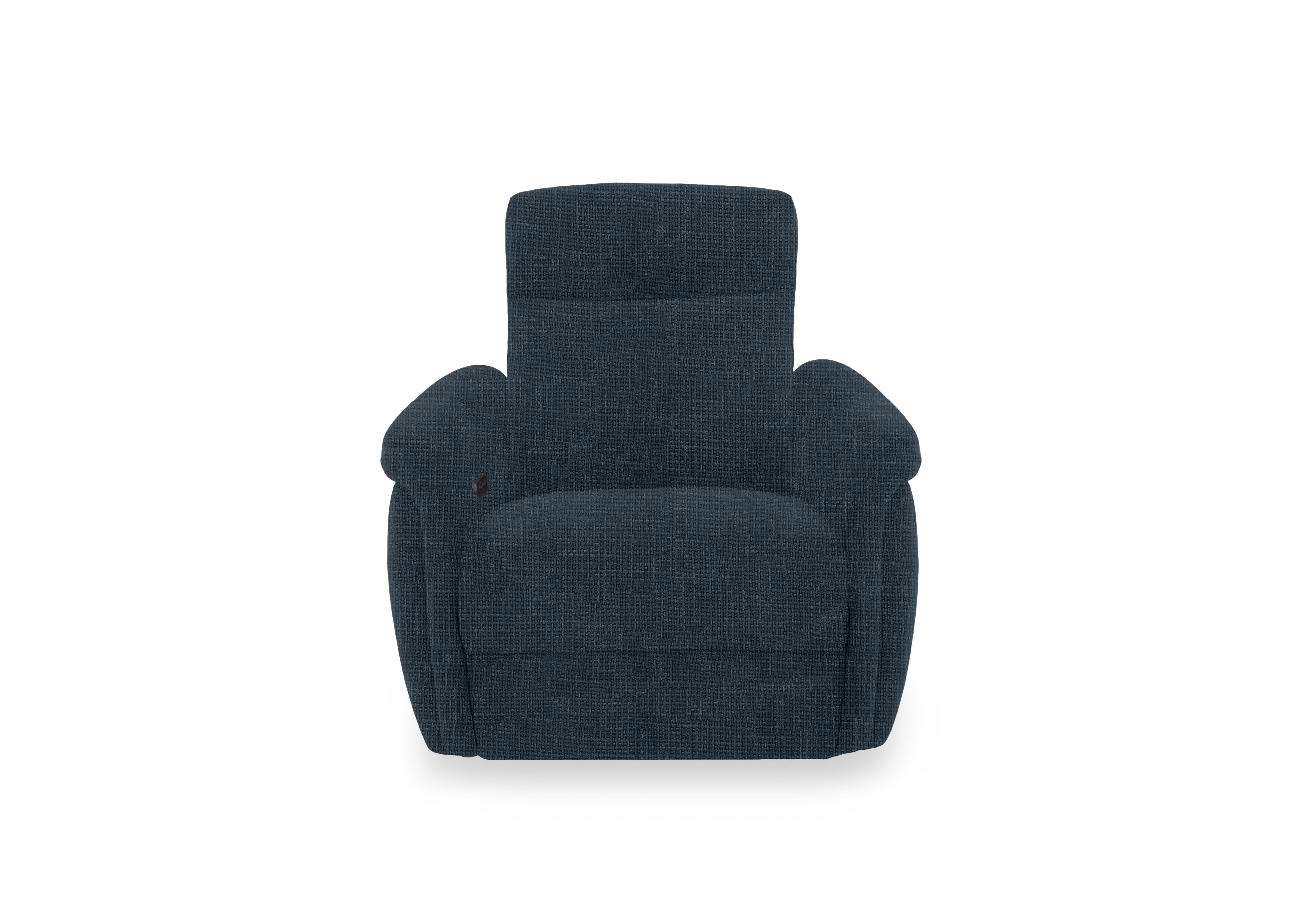 Dublin Fabric Power Recliner Armchair with Power Headrest in Halifax Black Mica Hf-0102 on Furniture Village