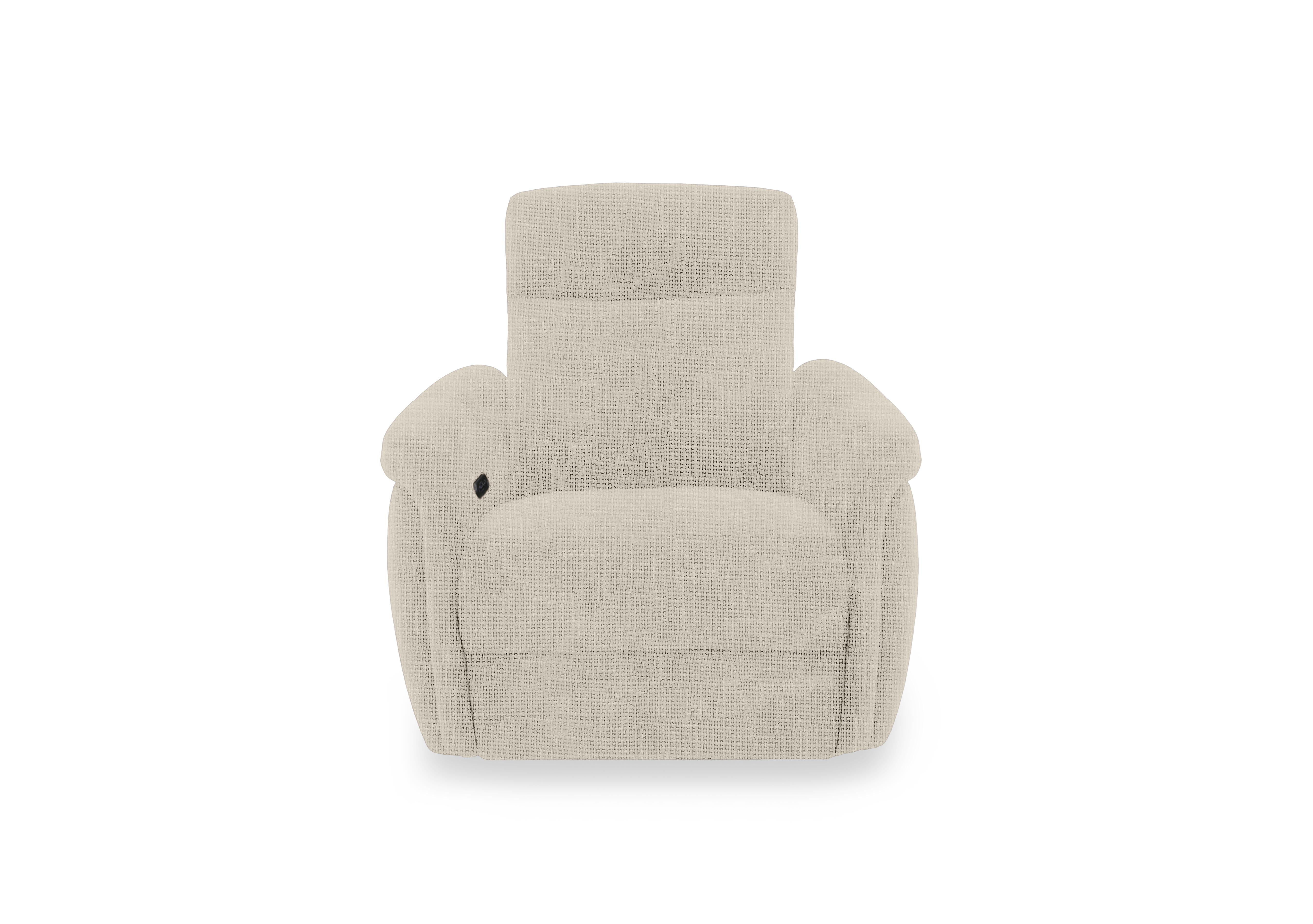 Dublin Fabric Power Recliner Armchair with Power Headrest in Weave Stone We-0102 on Furniture Village