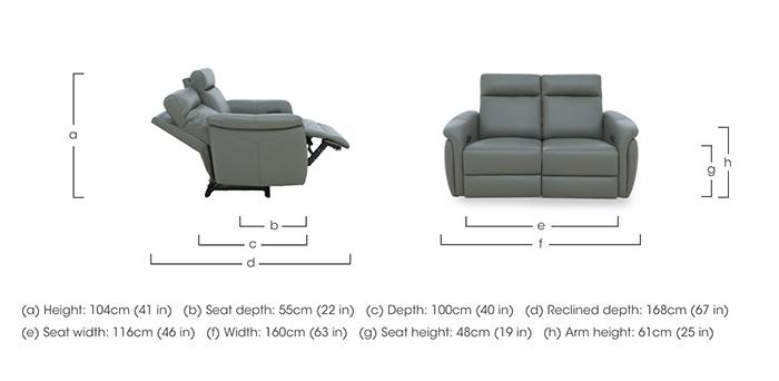 Dublin Leather 2 Seater Power Recliner Sofa with Power Headrests in  on Furniture Village