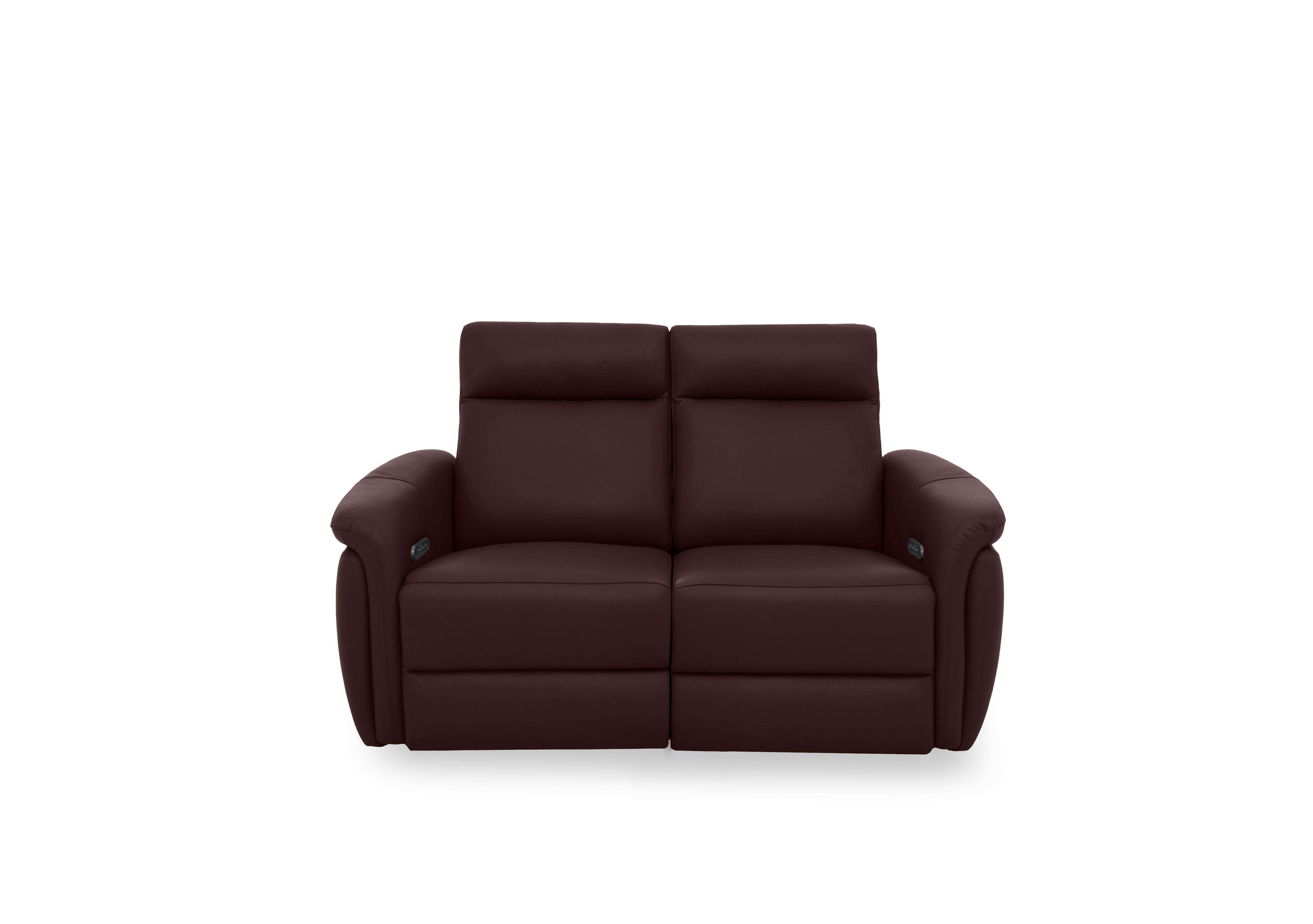 Dublin Leather 2 Seater Power Recliner Sofa with Power Headrests in Burgundy Lx-6402 on Furniture Village