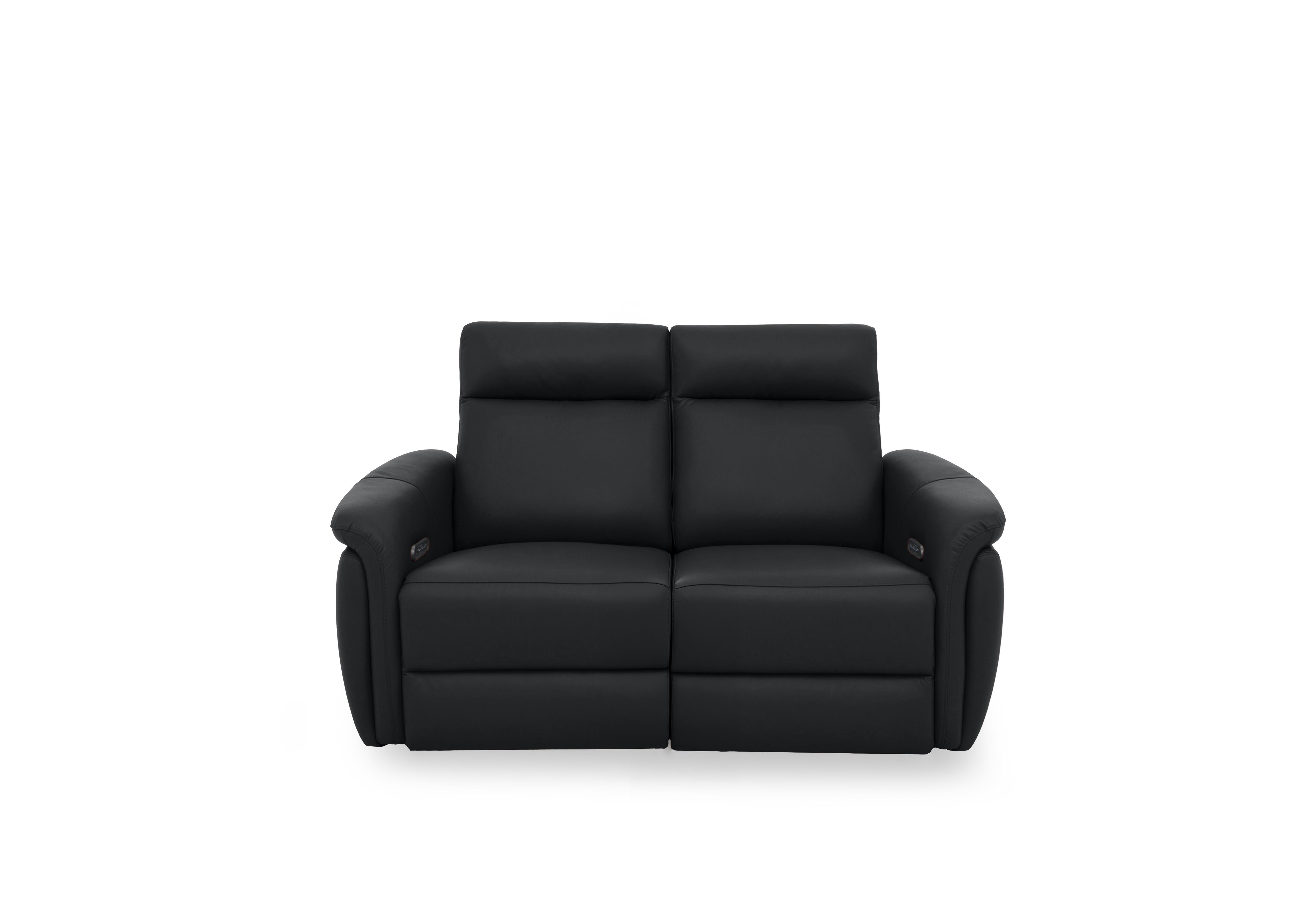 Dublin Leather 2 Seater Power Recliner Sofa with Power Headrests in Natural Black Mica La4820 on Furniture Village