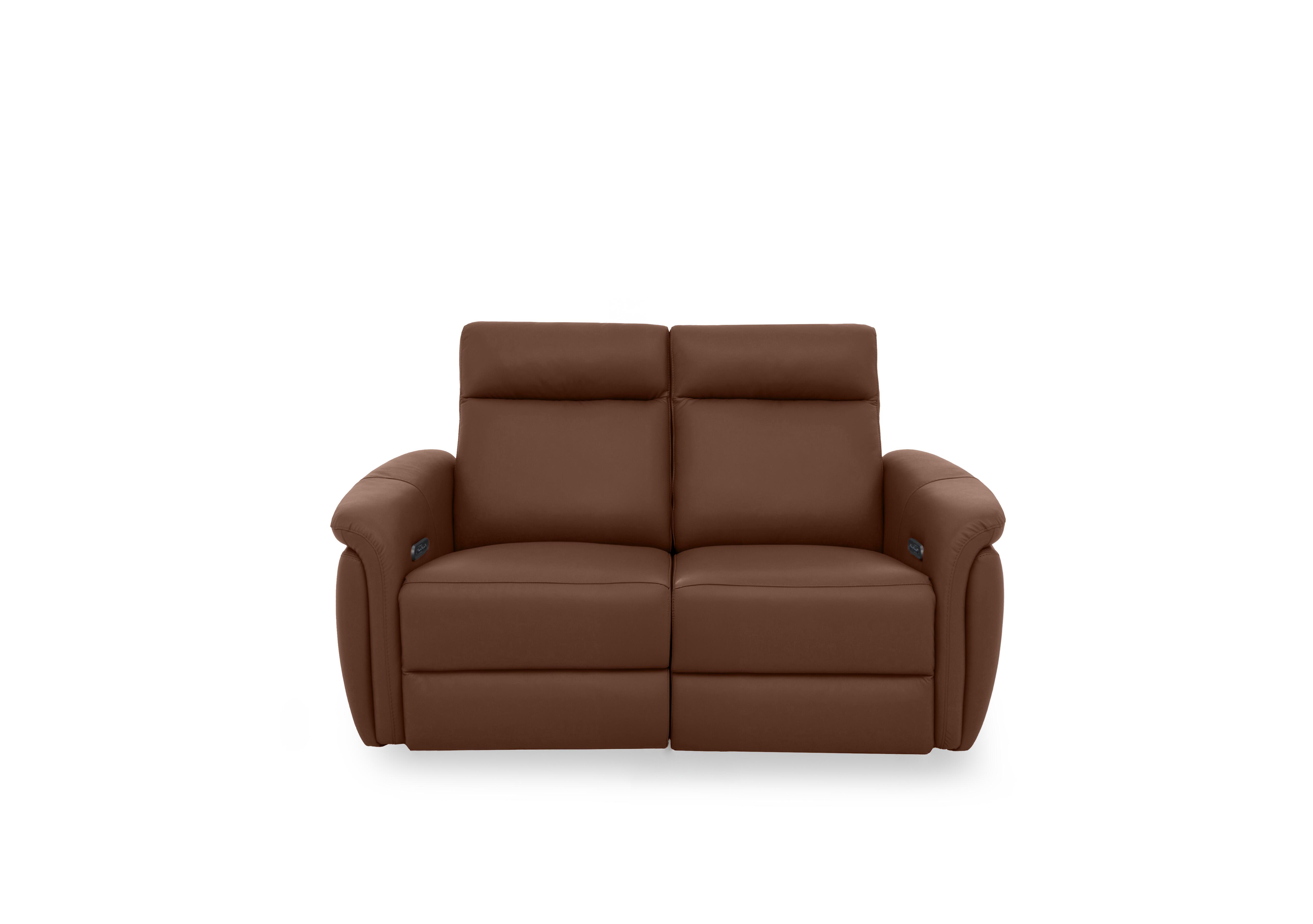 Dublin Leather 2 Seater Power Recliner Sofa with Power Headrests in Roast Lx-6414 on Furniture Village