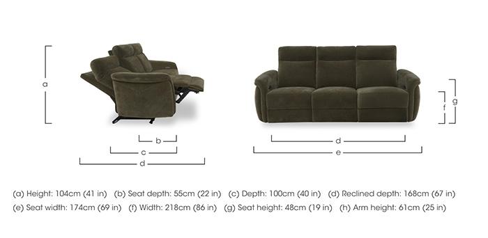 Dublin Fabric 3 Seater Power Recliner Sofa with Power Headrests in  on Furniture Village