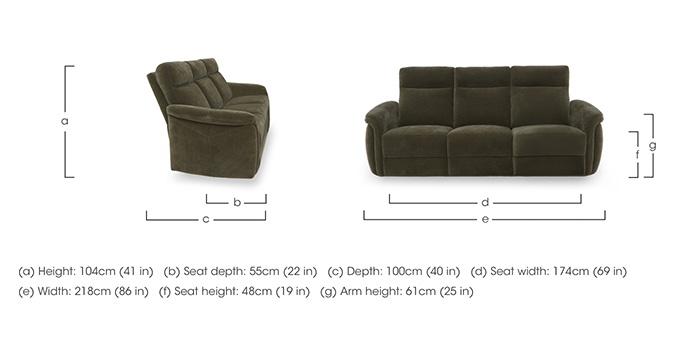 Dublin Fabric 3 Seater Sofa in  on Furniture Village