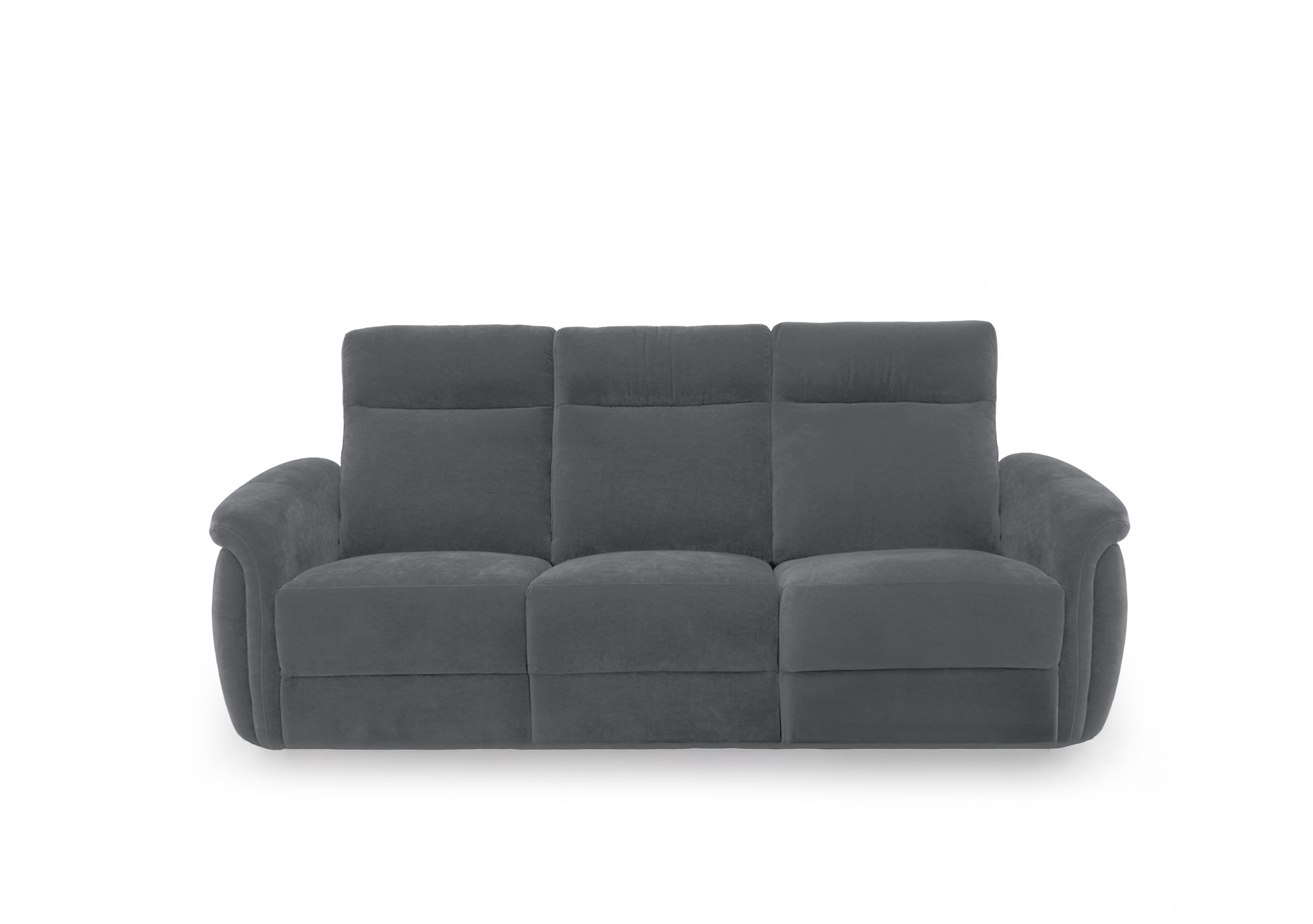 Dublin Fabric 3 Seater Sofa in Nappe Velvet Dark Grey Nv-0106 on Furniture Village