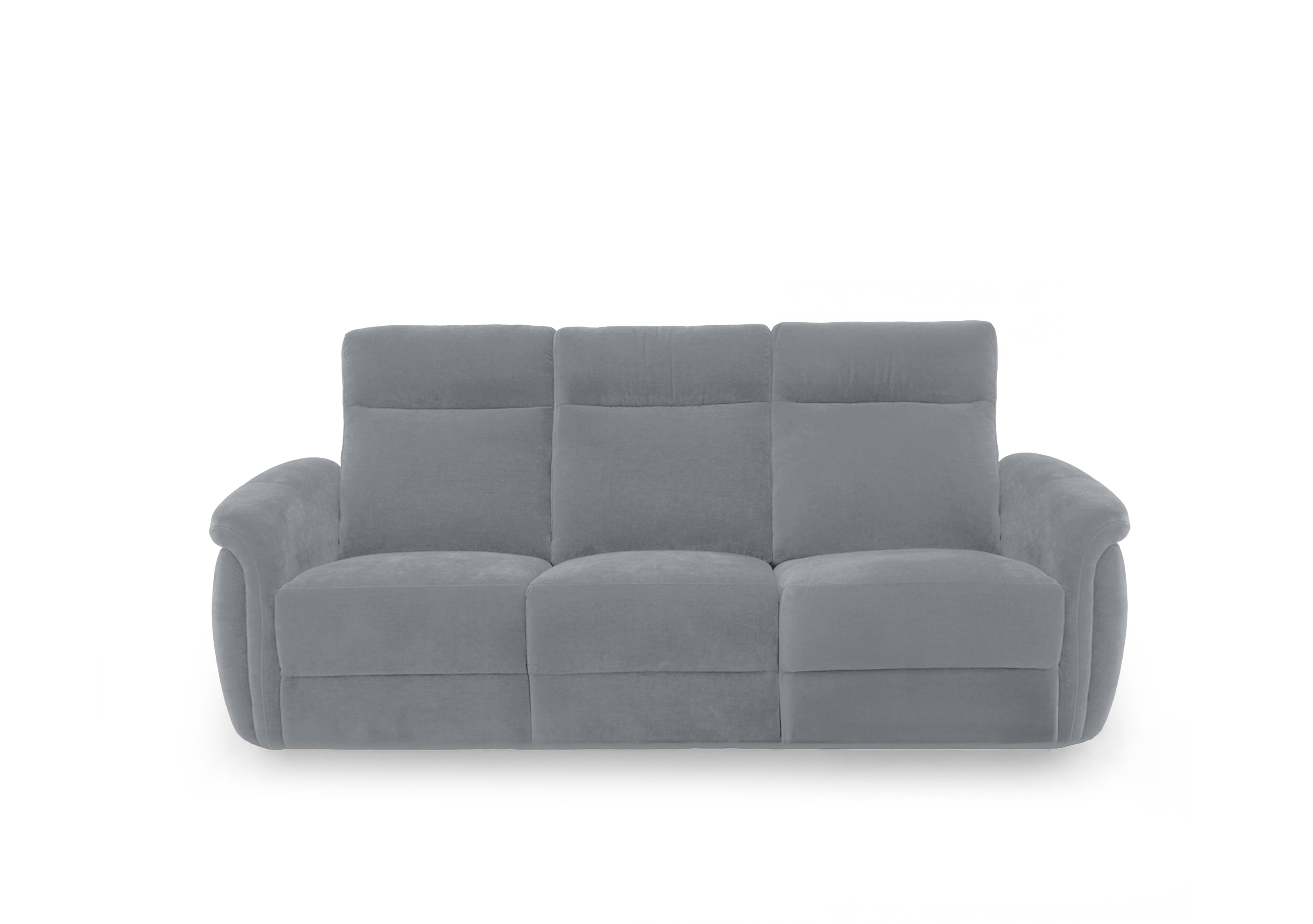 Dublin Fabric 3 Seater Sofa in Nappe Velvet Grey Nv-0107 on Furniture Village