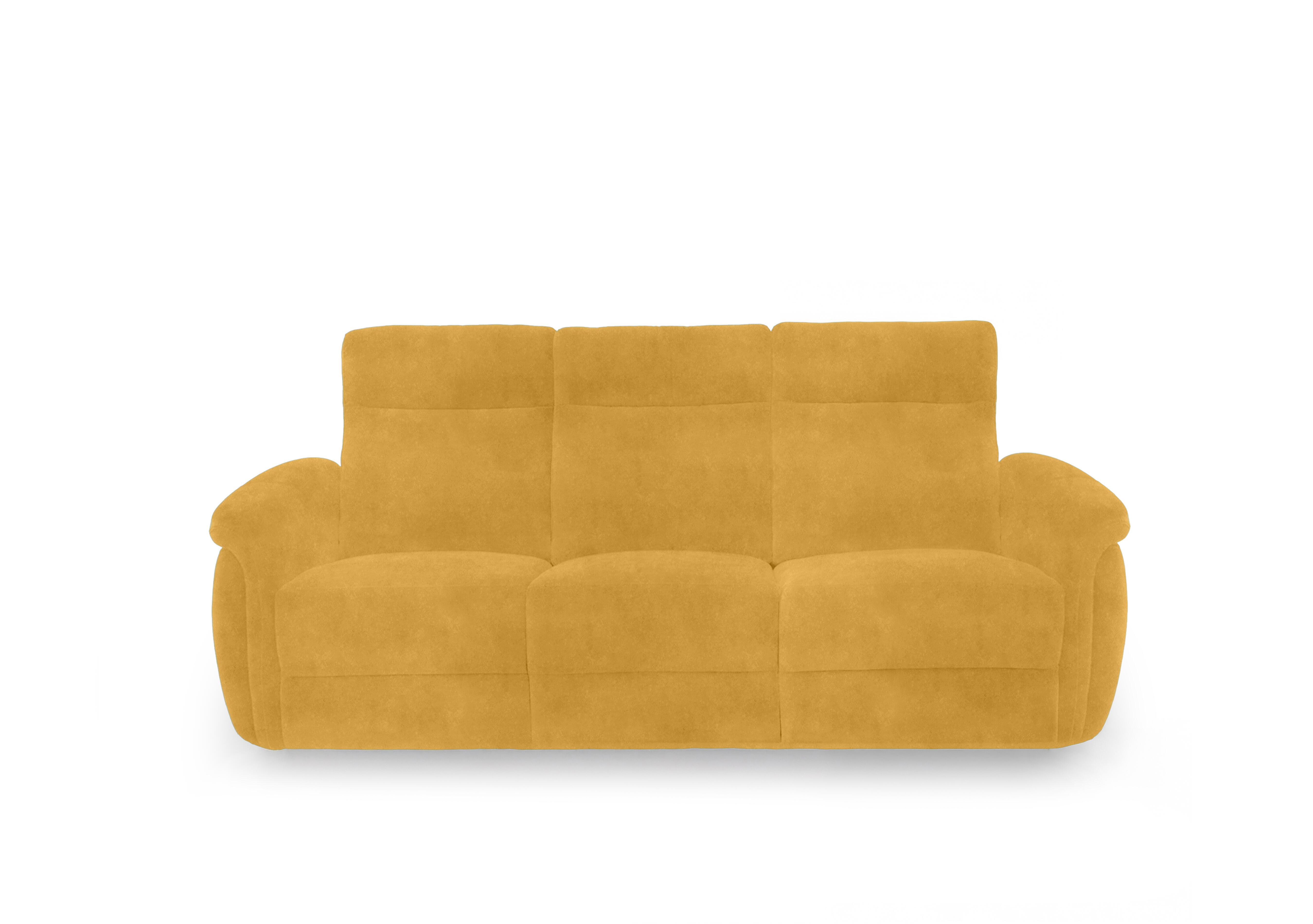 Dublin Fabric 3 Seater Sofa in Velvet Giallo Vv-0310 on Furniture Village
