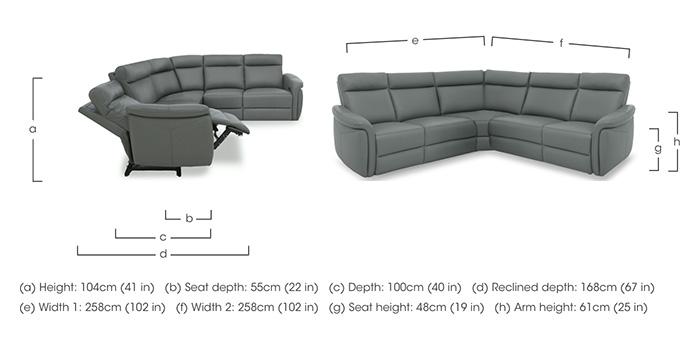 Dublin Leather Large Power Recliner Corner Sofa with Power Headrests in  on Furniture Village