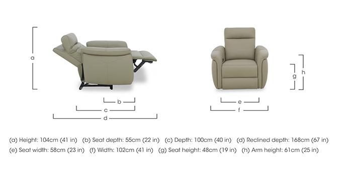 Dublin Leather Power Recliner Armchair with Power Headrest in  on Furniture Village