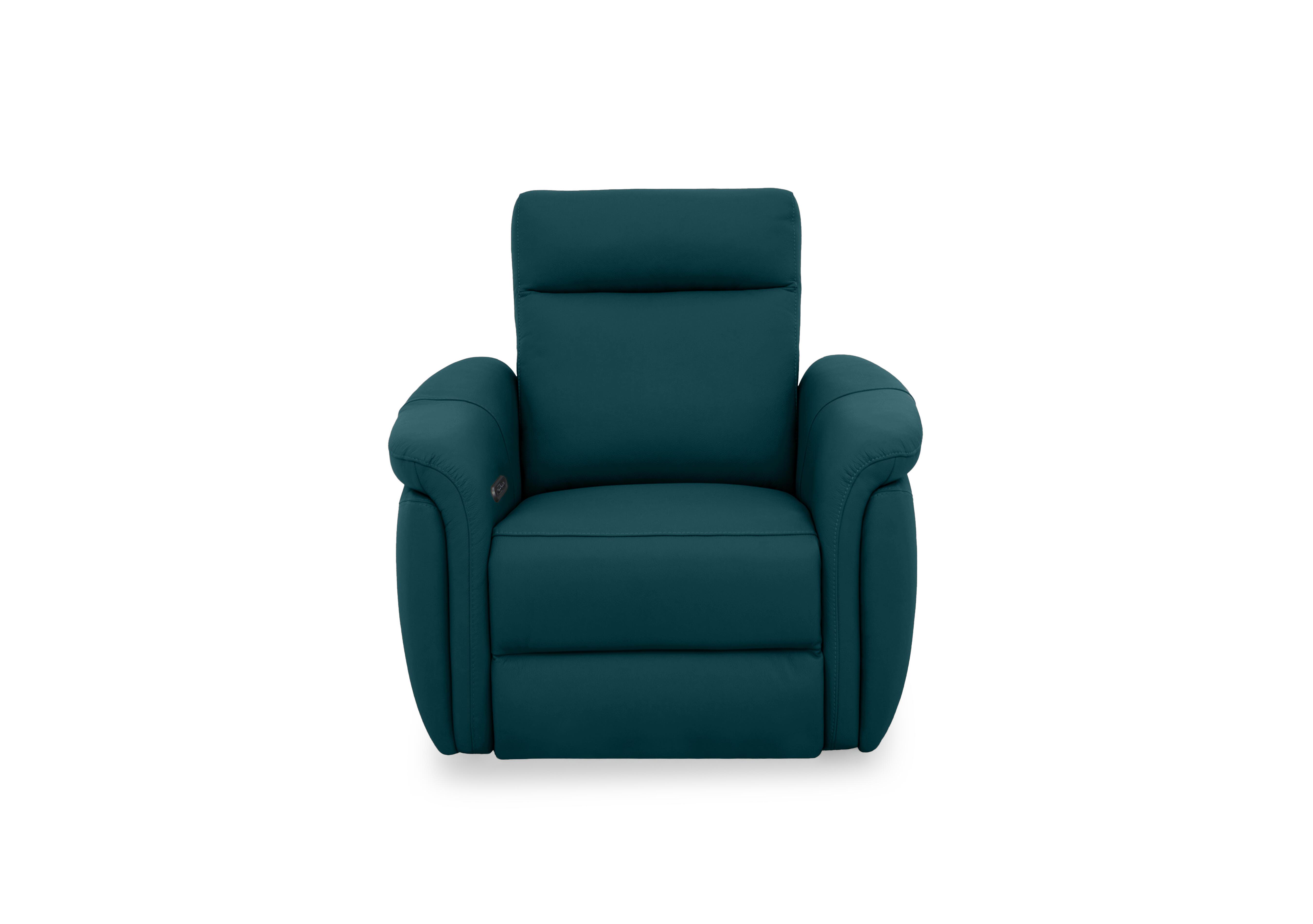 Dublin Leather Power Recliner Armchair with Power Headrest in Midnight Jade Matte Le-9324 on Furniture Village