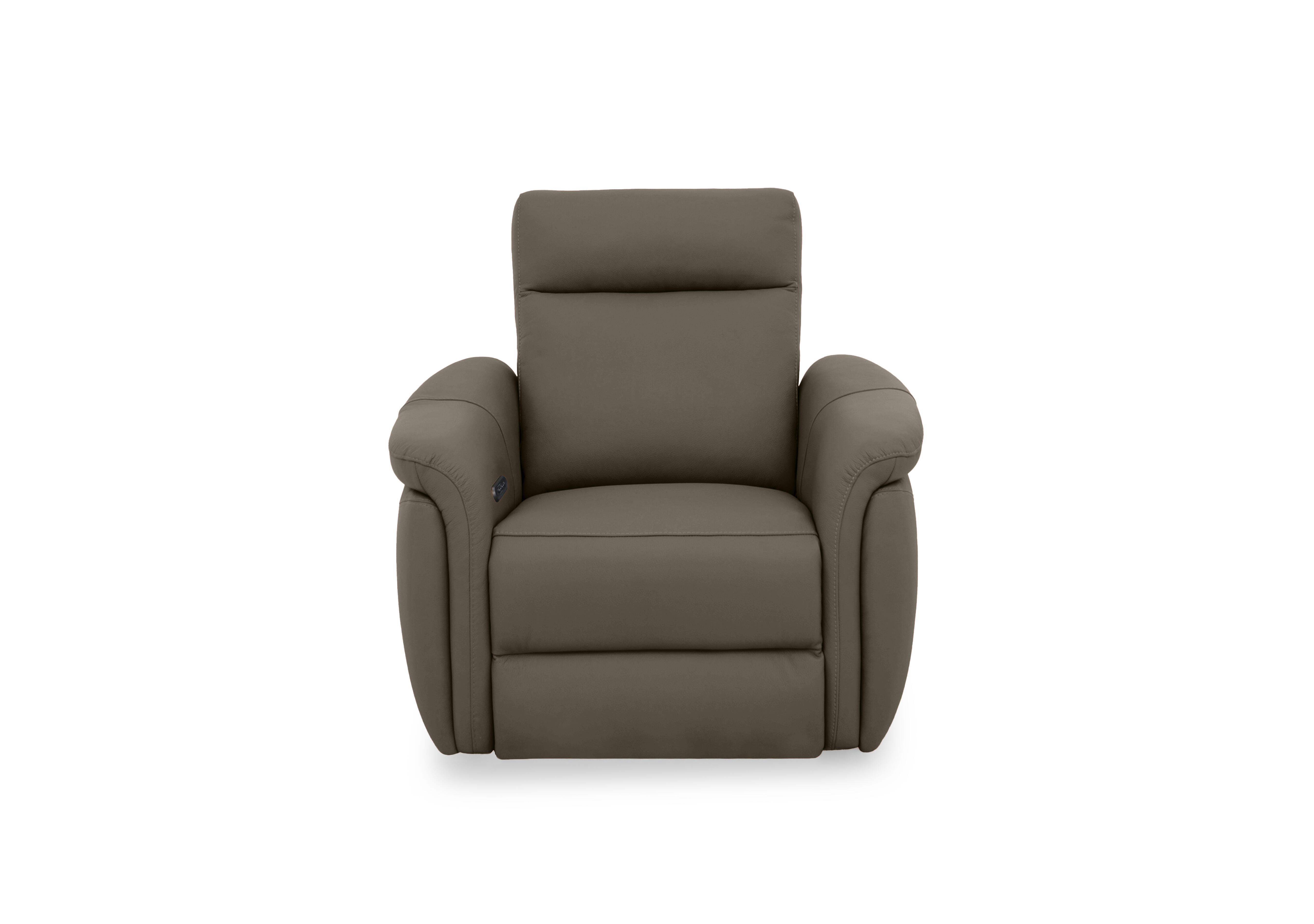 Dublin Leather Power Recliner Armchair with Power Headrest in Natural Olive La-4829 on Furniture Village