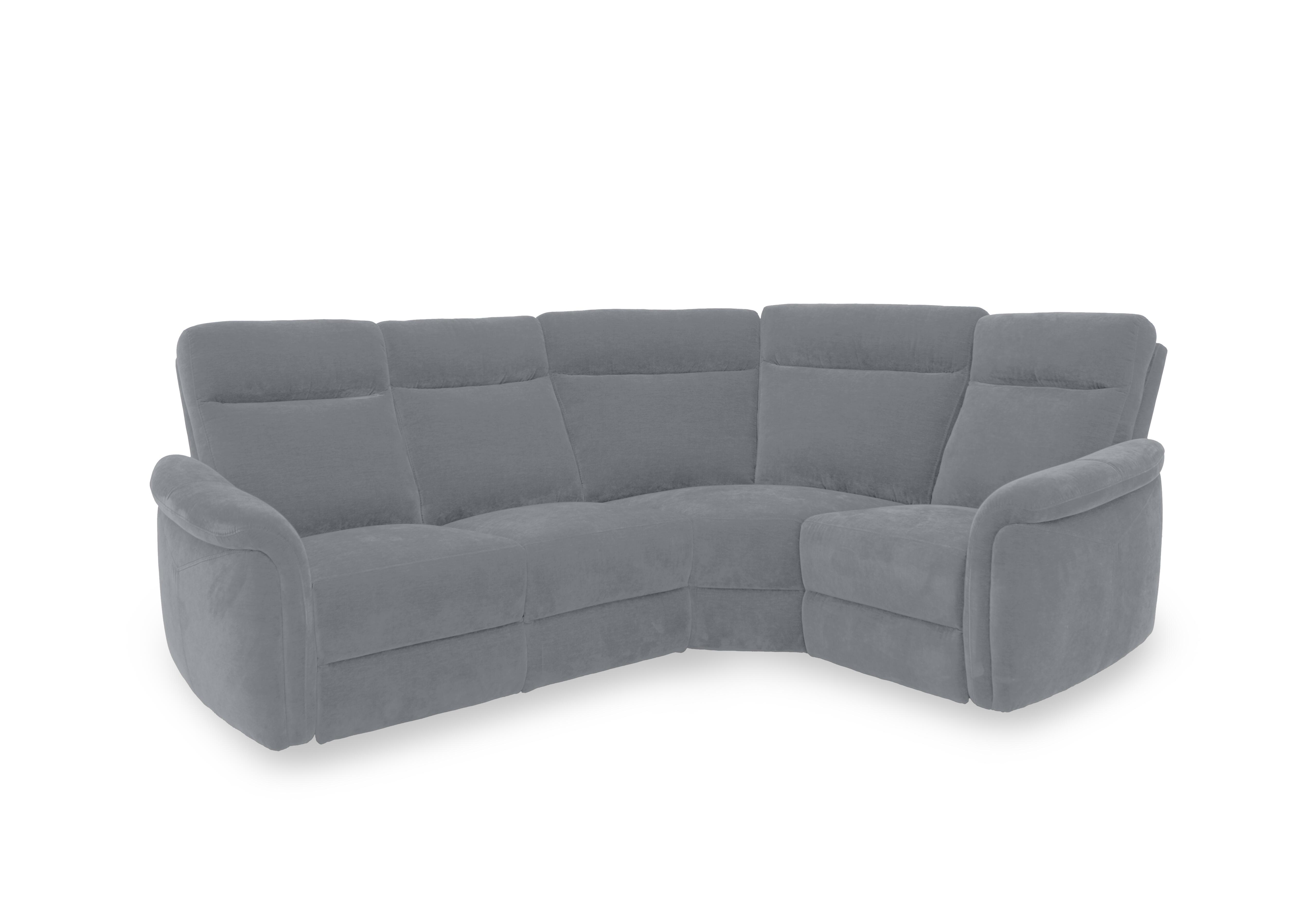 Dublin Fabric Corner Sofa in Nappe Velvet Grey Nv-0107 on Furniture Village