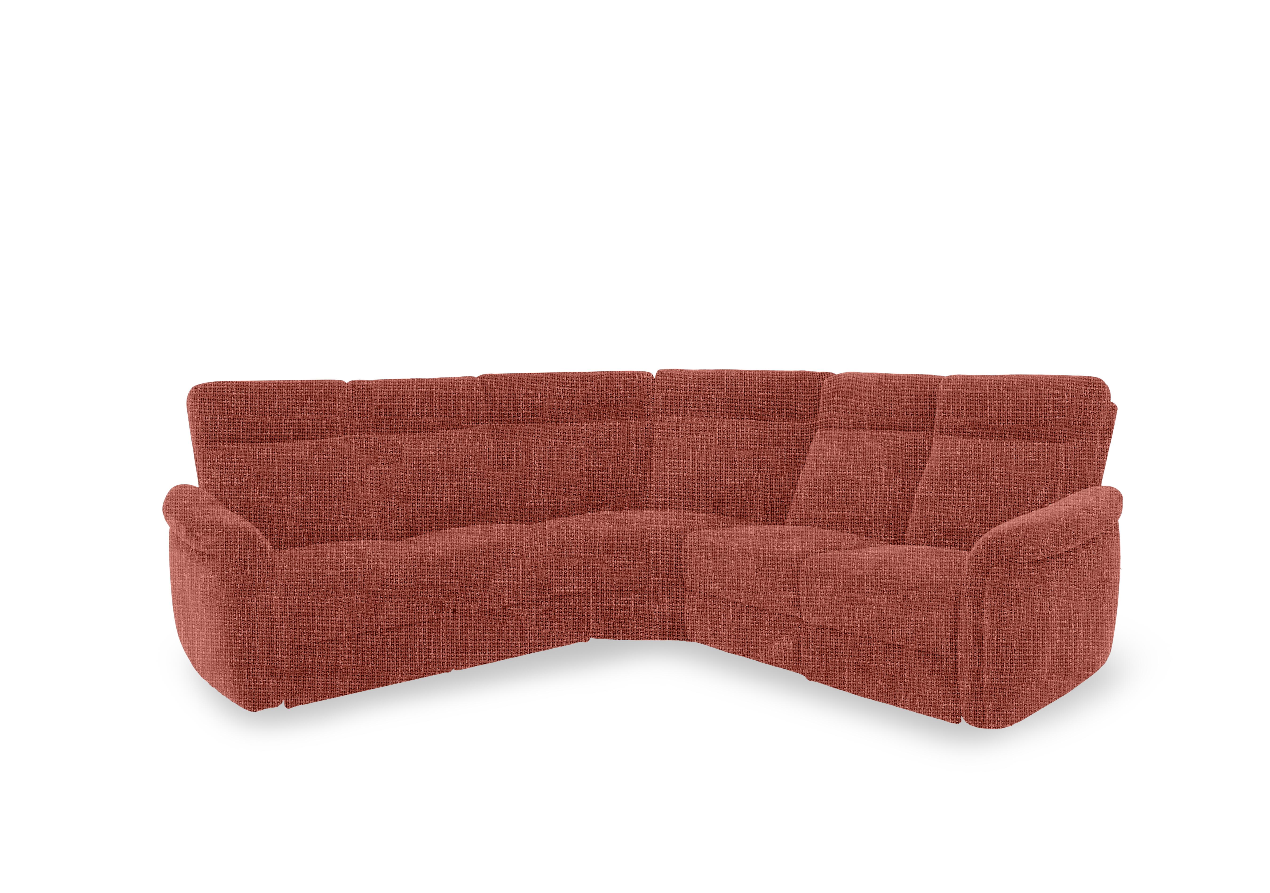 Dublin Fabric Large Power Recliner Corner Sofa with Power Headrests in Halifax Red Maple Hf-0105 on Furniture Village