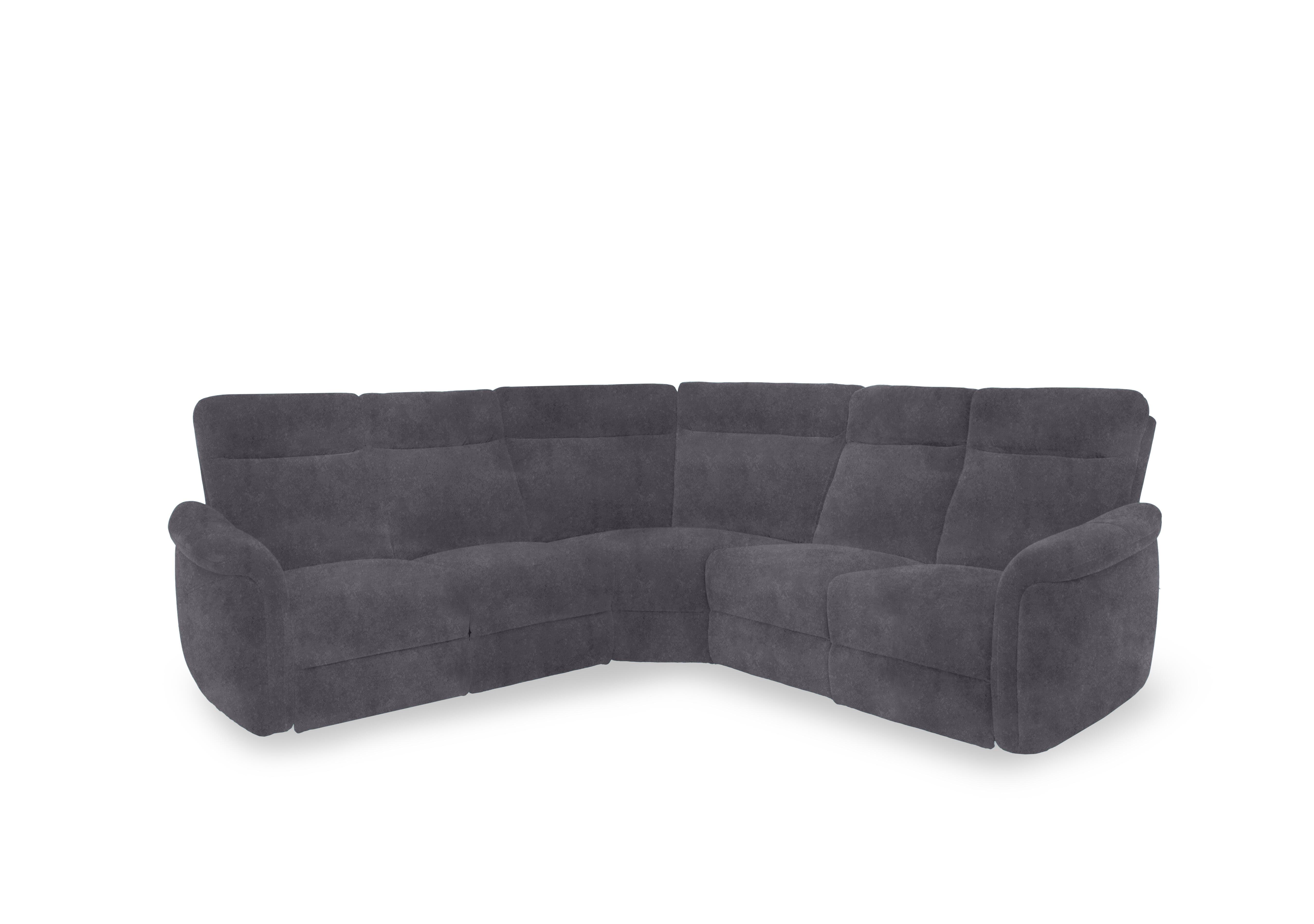 Dublin Fabric Large Power Recliner Corner Sofa with Power Headrests in Nappa Grey Np-1107 on Furniture Village