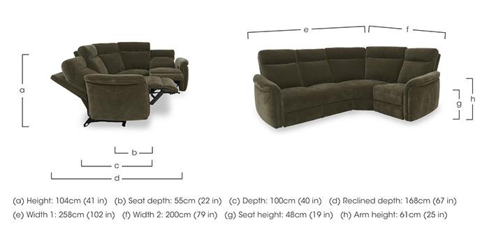 Dublin Fabric Power Recliner Corner Sofa with Power Headrests in  on Furniture Village