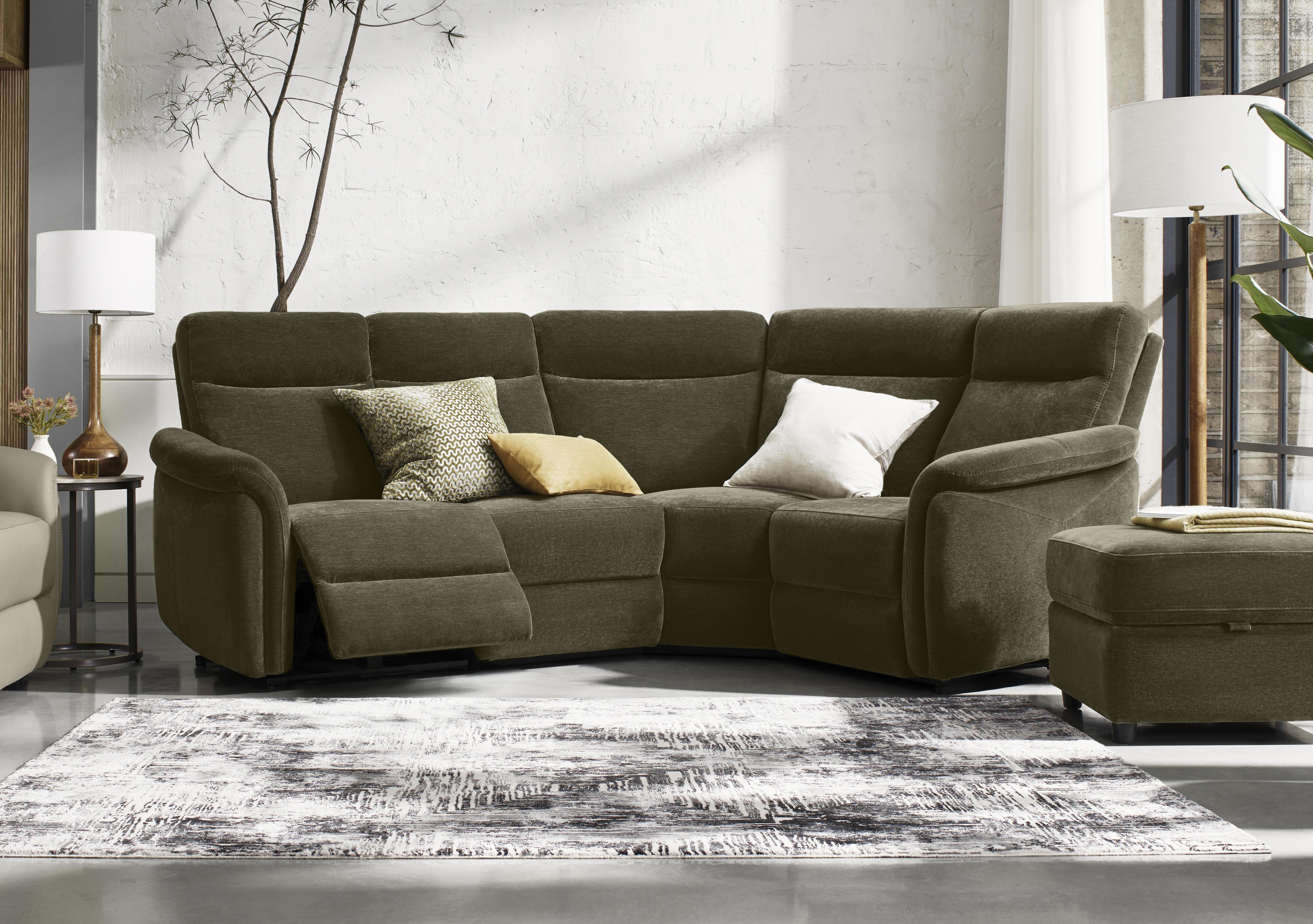 Dublin Fabric Power Recliner Corner Sofa with Power Headrests in  on Furniture Village