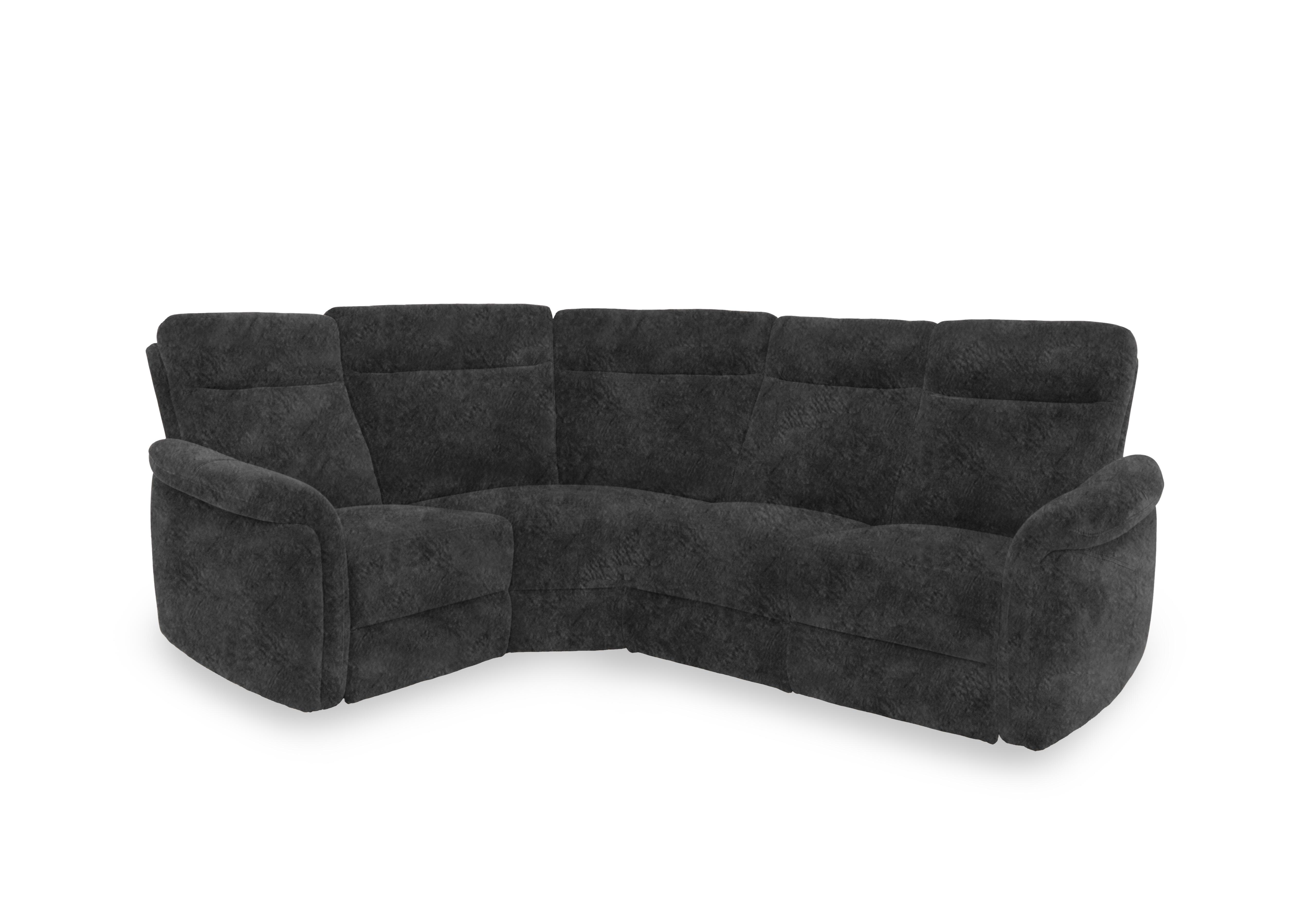 Dublin Fabric Power Recliner Corner Sofa with Power Headrests in Marble Dark Grey Be-0101 on Furniture Village
