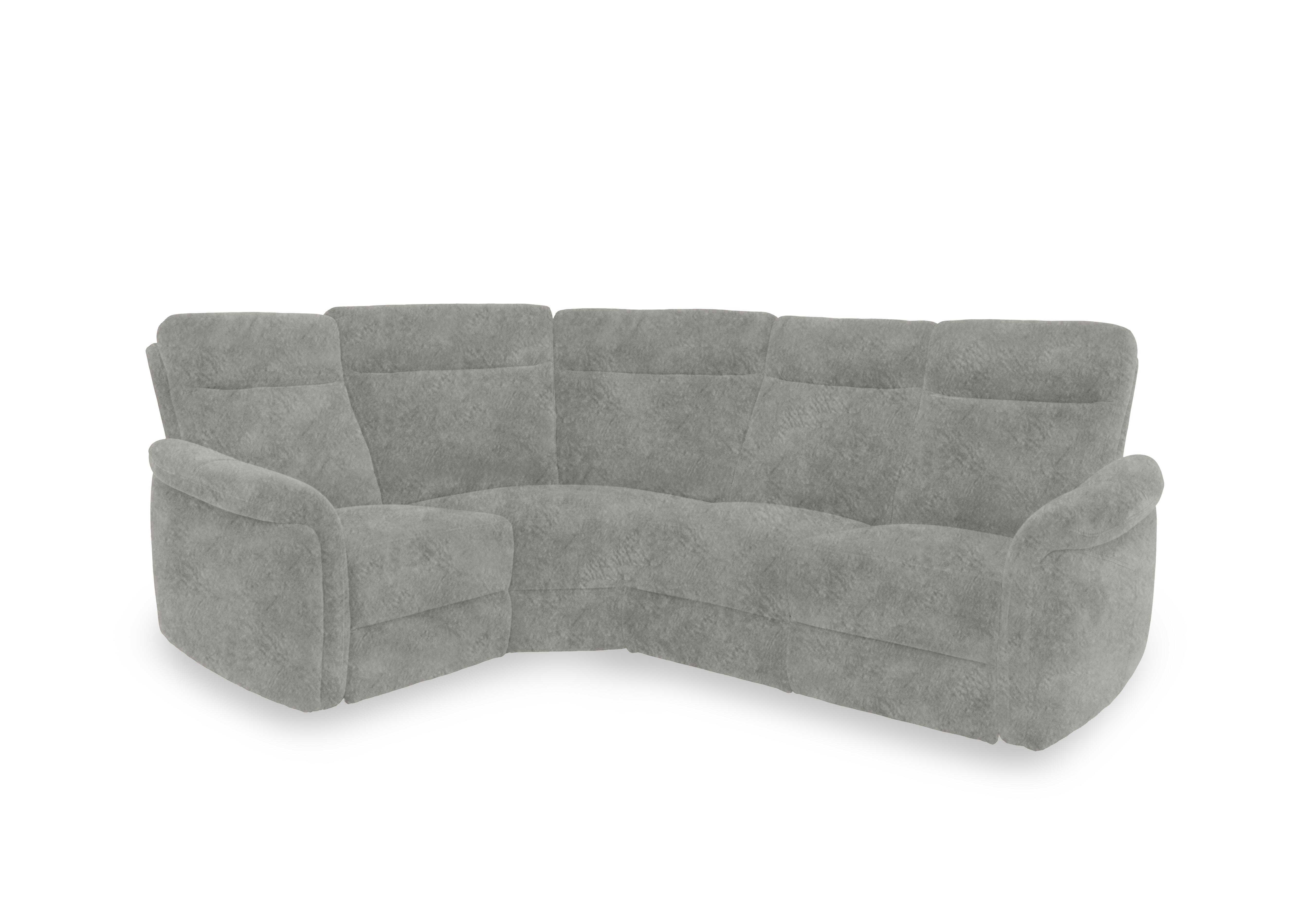 Dublin Fabric Power Recliner Corner Sofa with Power Headrests in Marble Light Grey Be-0102 on Furniture Village