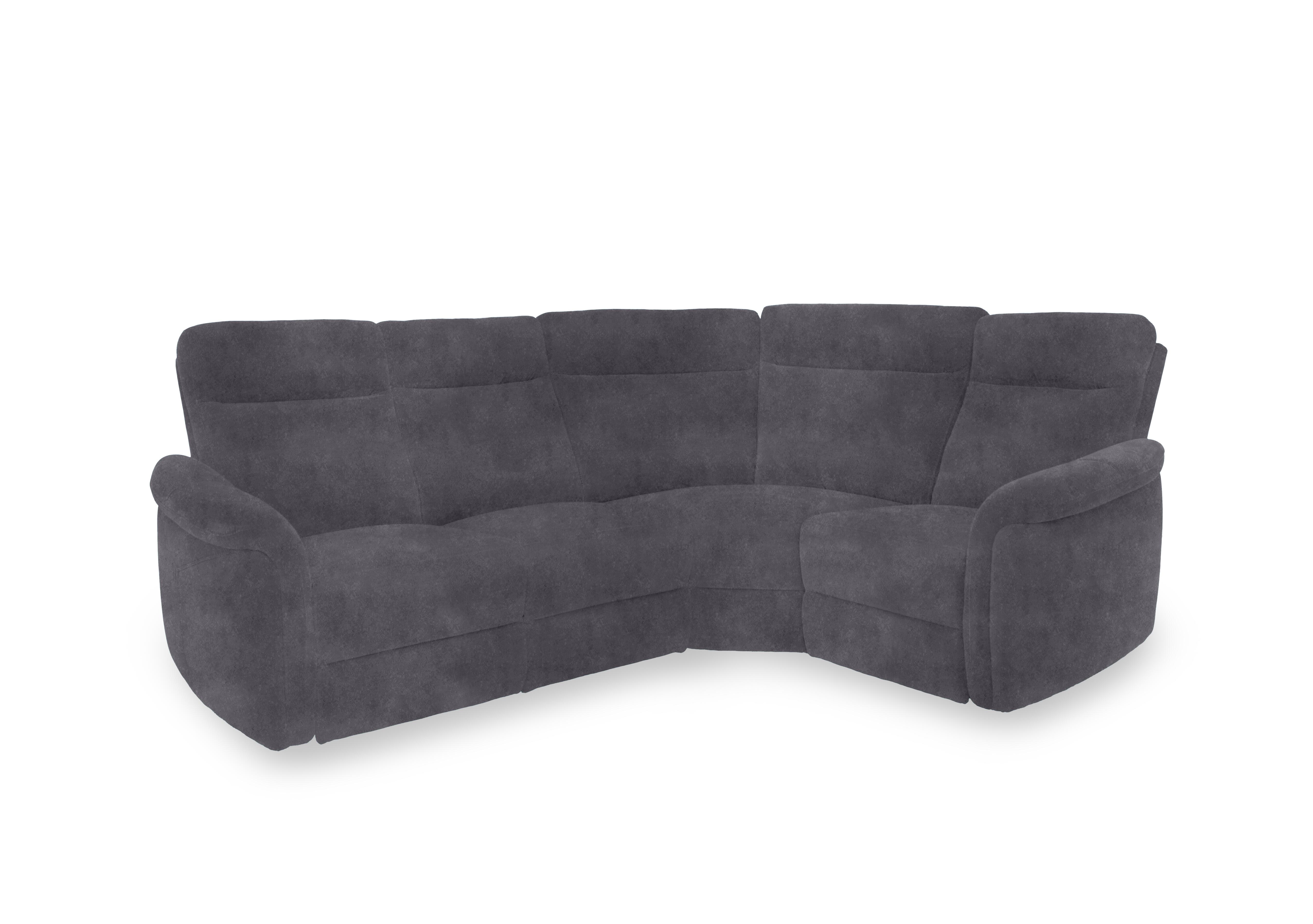Dublin Fabric Power Recliner Corner Sofa with Power Headrests in Nappa Grey Np-1107 on Furniture Village