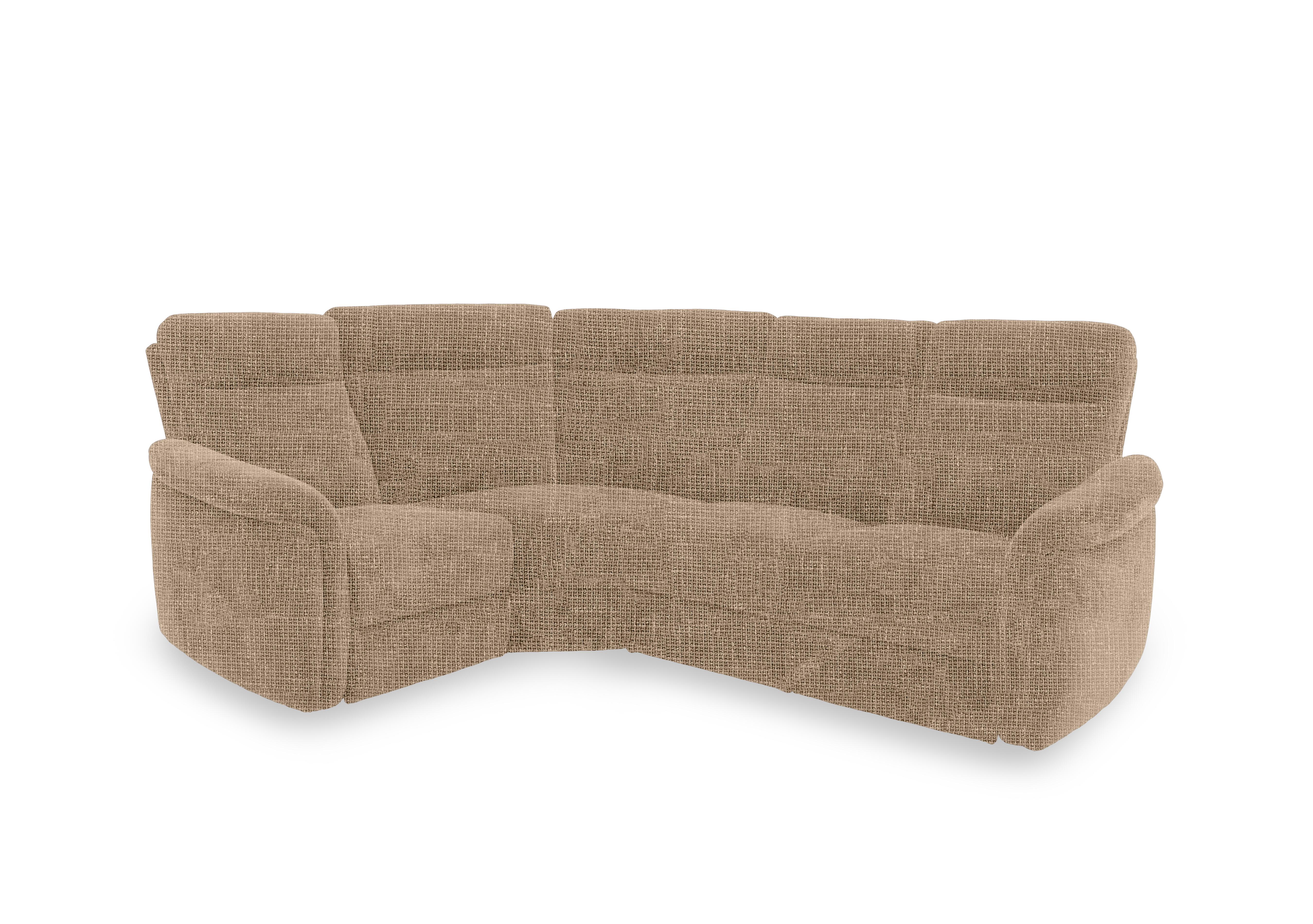 Dublin Fabric Power Recliner Corner Sofa with Power Headrests in Weave Cocoa We-0103 on Furniture Village
