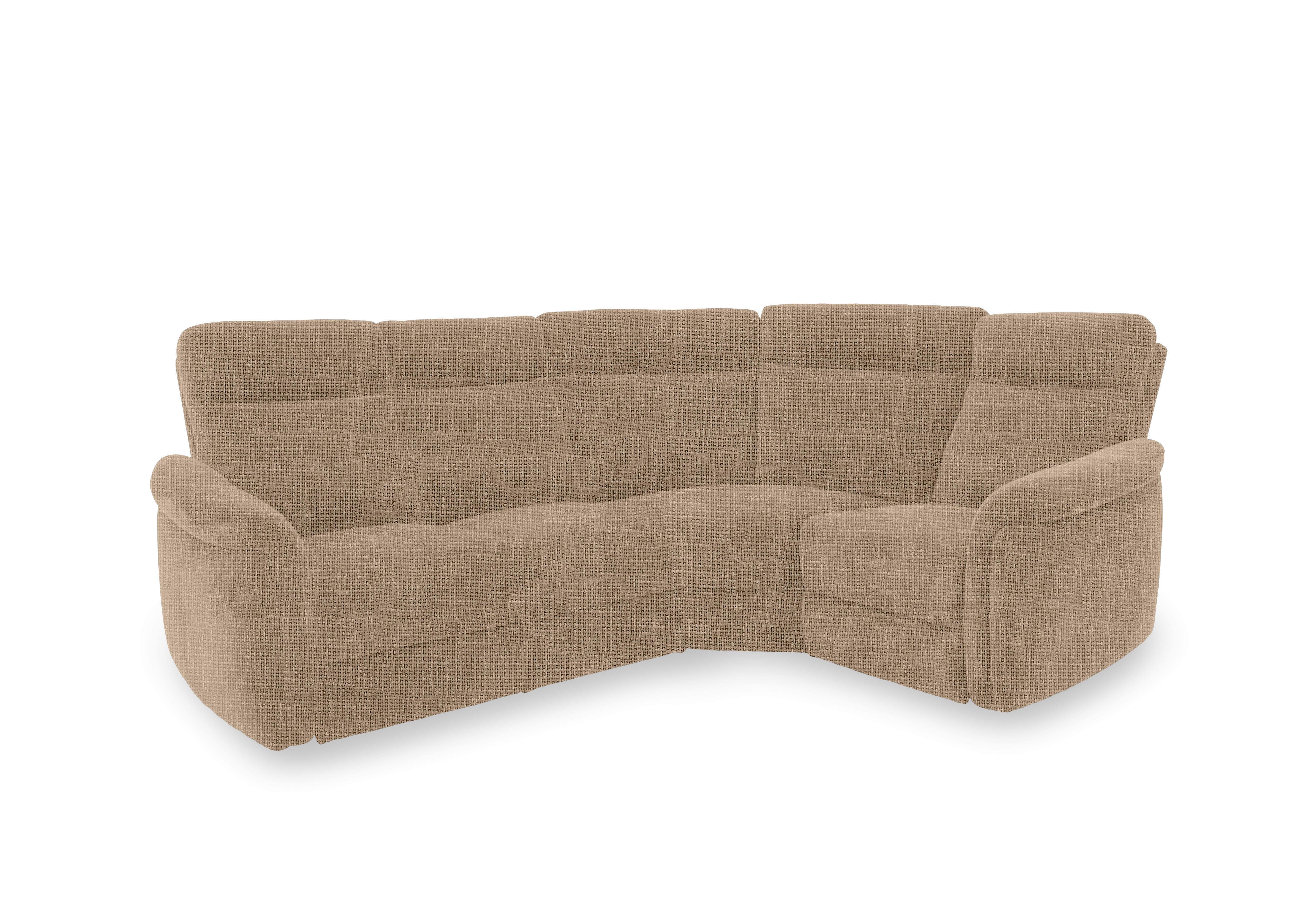 Dublin Fabric Power Recliner Corner Sofa with Power Headrests in Weave Cocoa We-0103 on Furniture Village