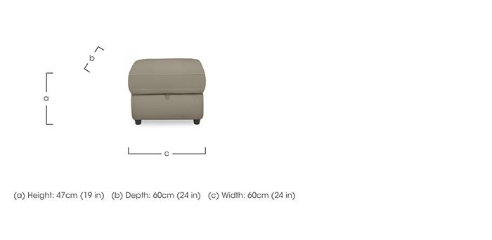 Dublin Leather Storage Footstool in  on Furniture Village