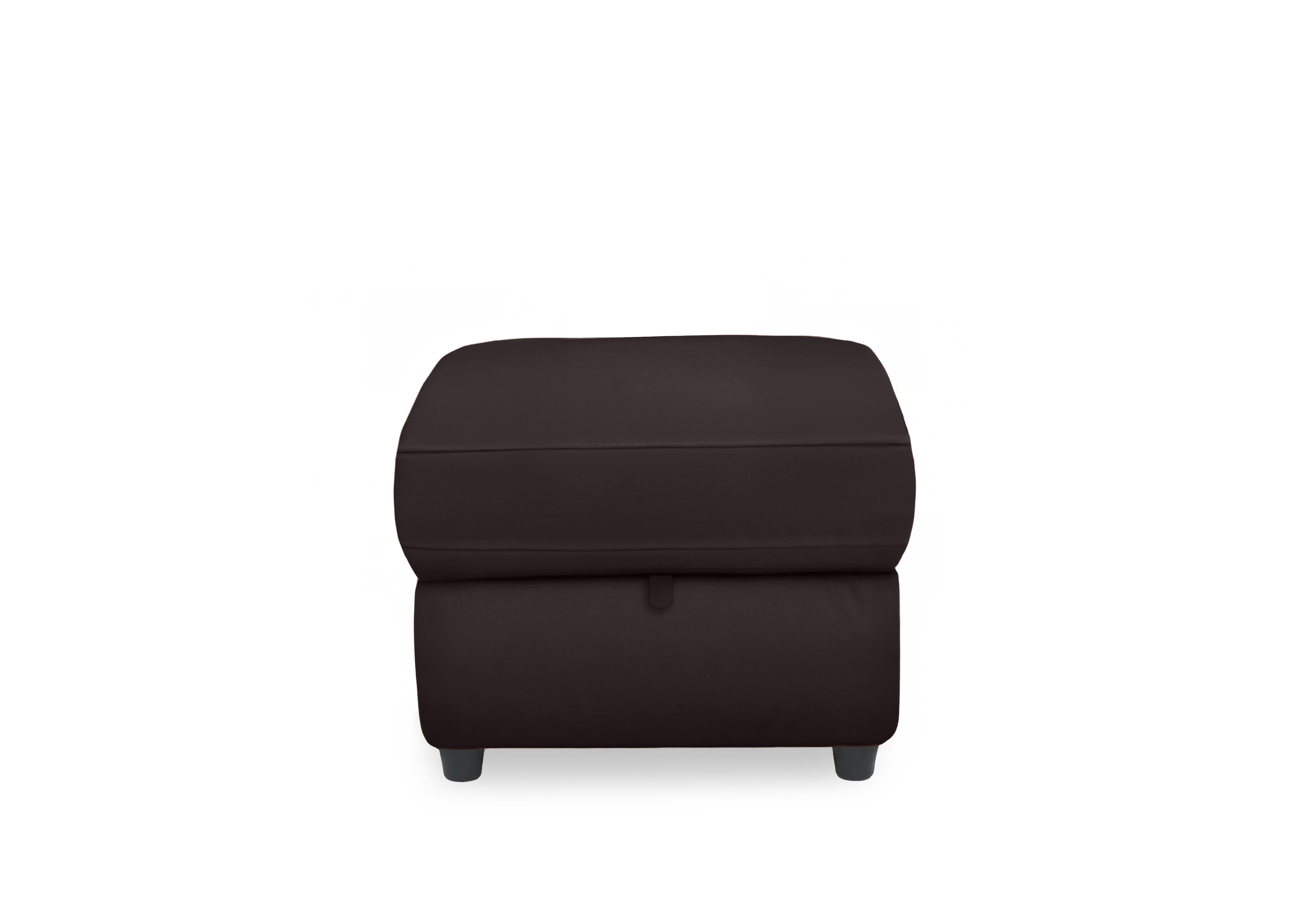 Dublin Leather Storage Footstool in Espresso Lx-6413 on Furniture Village
