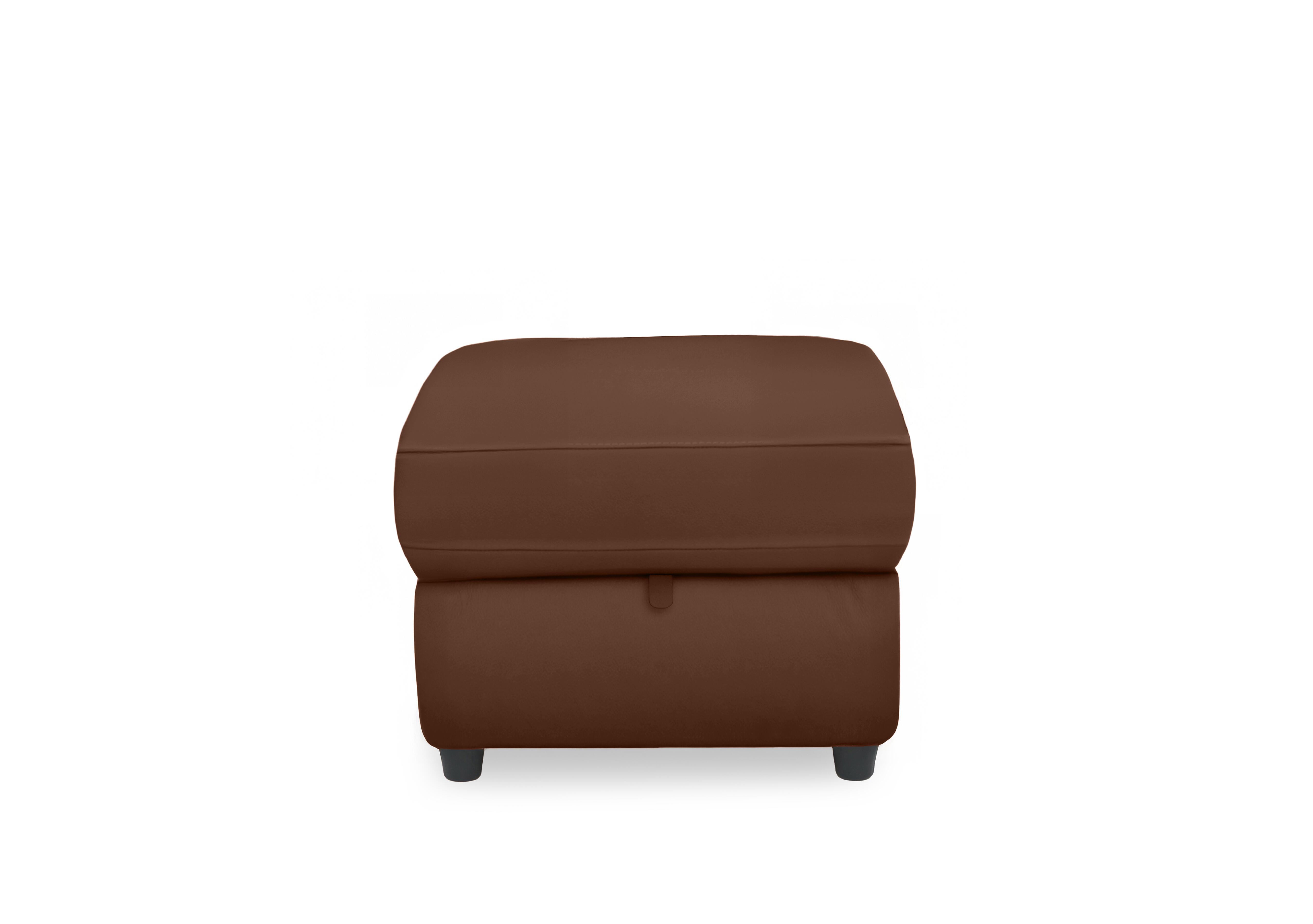 Dublin Leather Storage Footstool in Roast Lx-6414 on Furniture Village