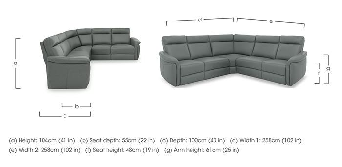 Dublin Leather Large Corner Sofa in  on Furniture Village