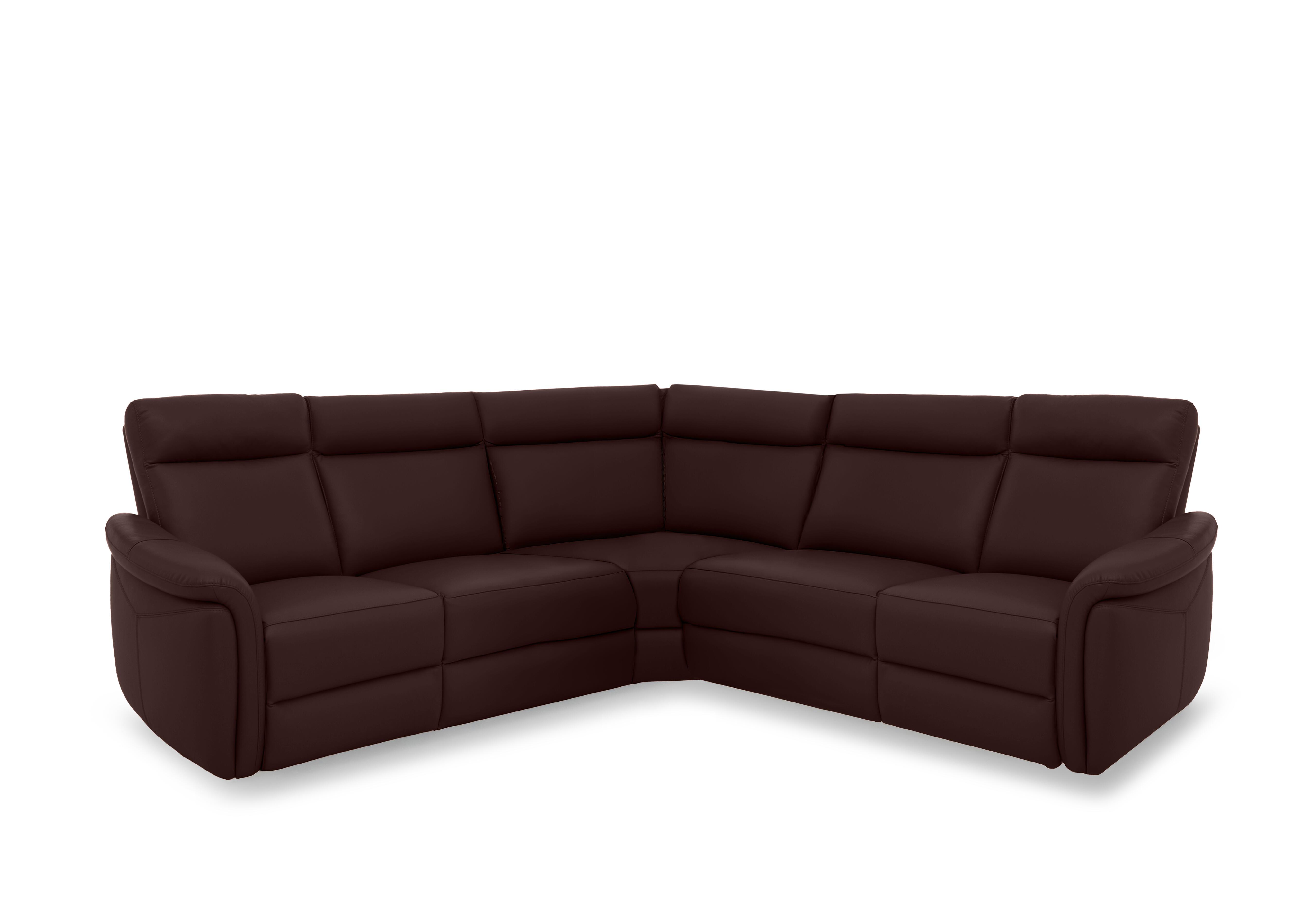 Dublin Leather Large Corner Sofa in Burgundy Lx-6402 on Furniture Village