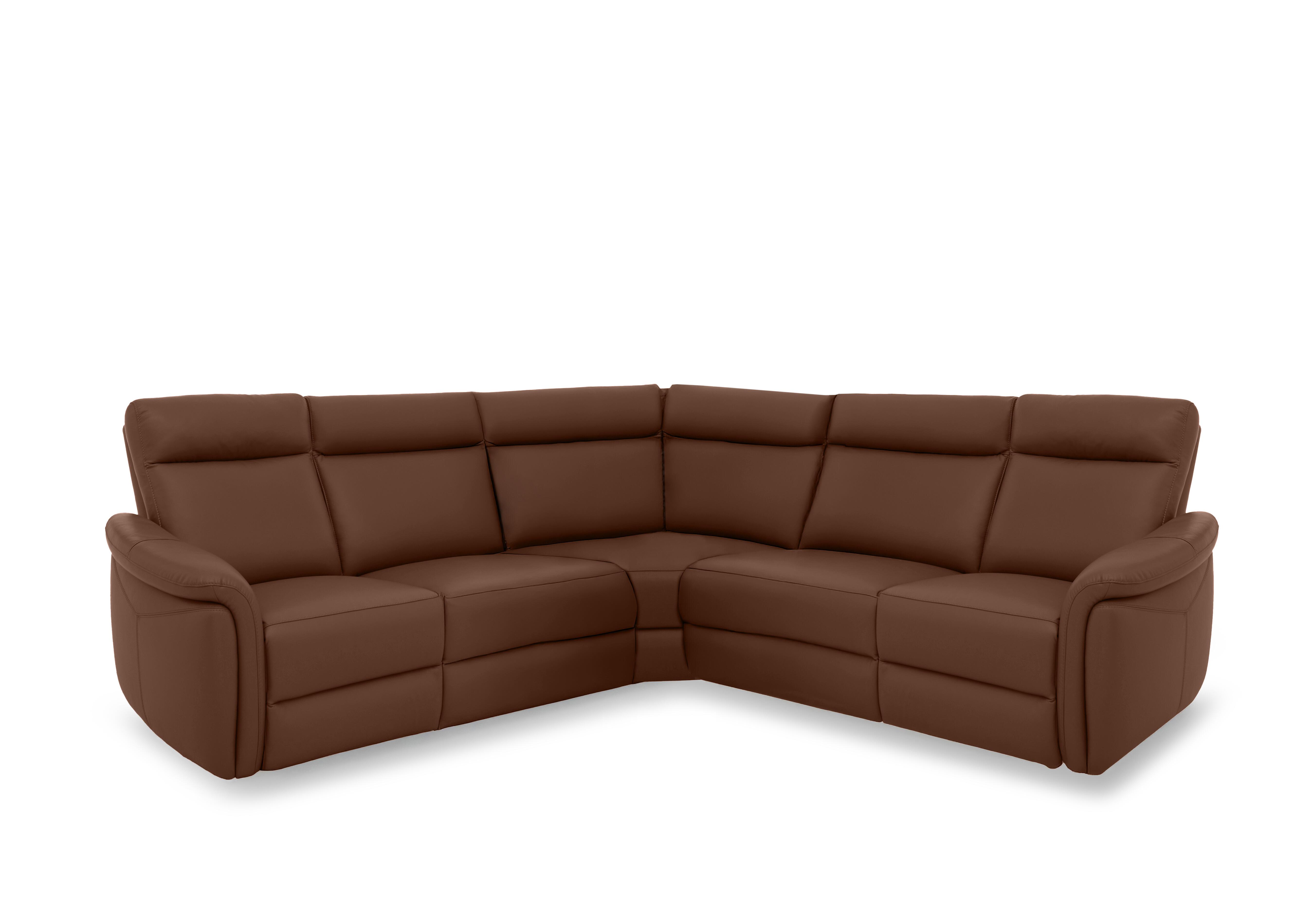 Dublin Leather Large Corner Sofa in Roast Lx-6414 on Furniture Village