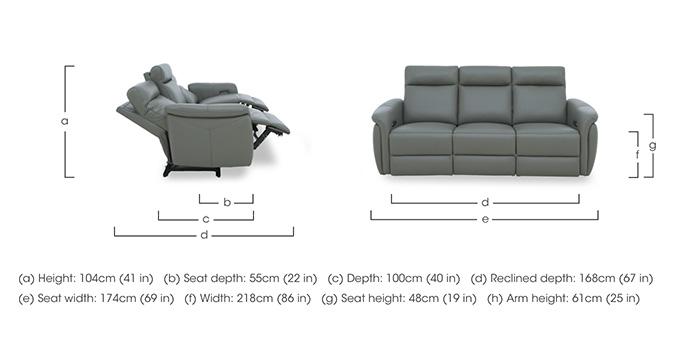 Dublin Leather 3 Seater Power Recliner Sofa with Power Headrests in  on Furniture Village
