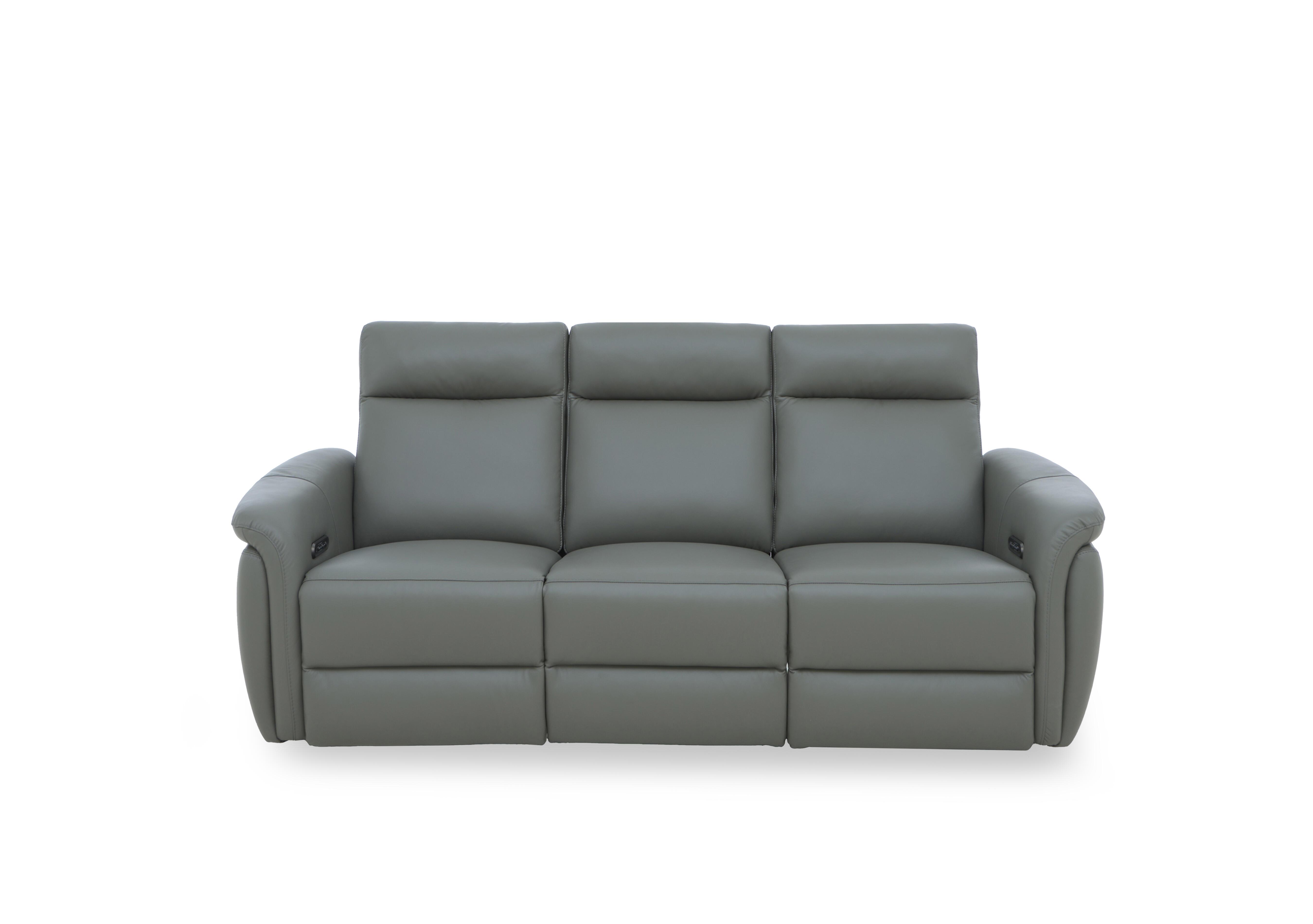 Dublin Leather 3 Seater Power Recliner Sofa with Power Headrests in Natural Ash La-4825 on Furniture Village