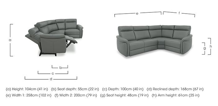 Dublin Leather Power Recliner Corner Sofa with Power Headrests in  on Furniture Village