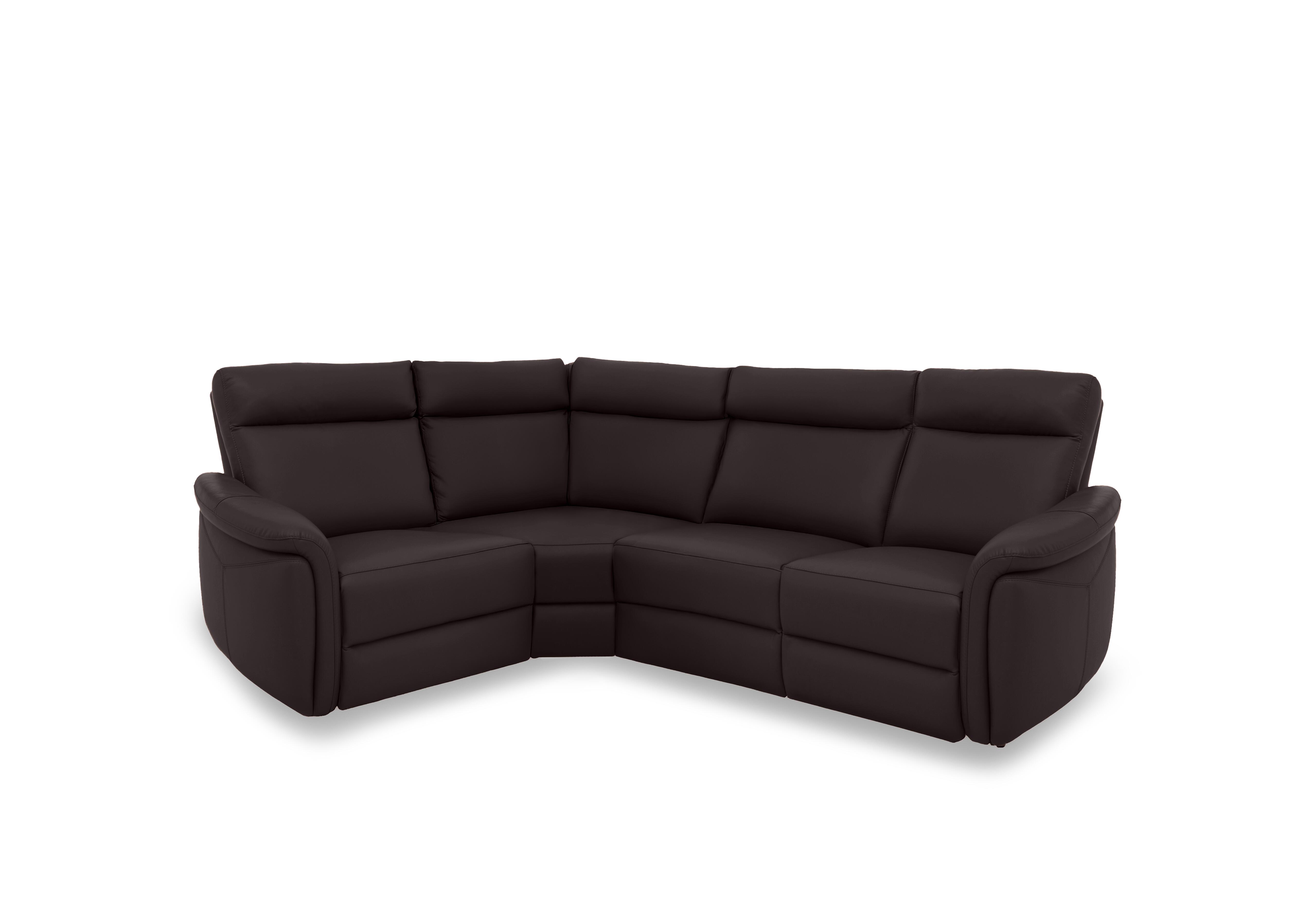 Dublin Leather Power Recliner Corner Sofa with Power Headrests in Espresso Lx-6413 on Furniture Village