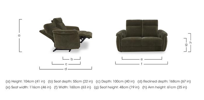 Dublin Fabric 2 Seater Power Recliner Sofa with Power Headrests in  on Furniture Village