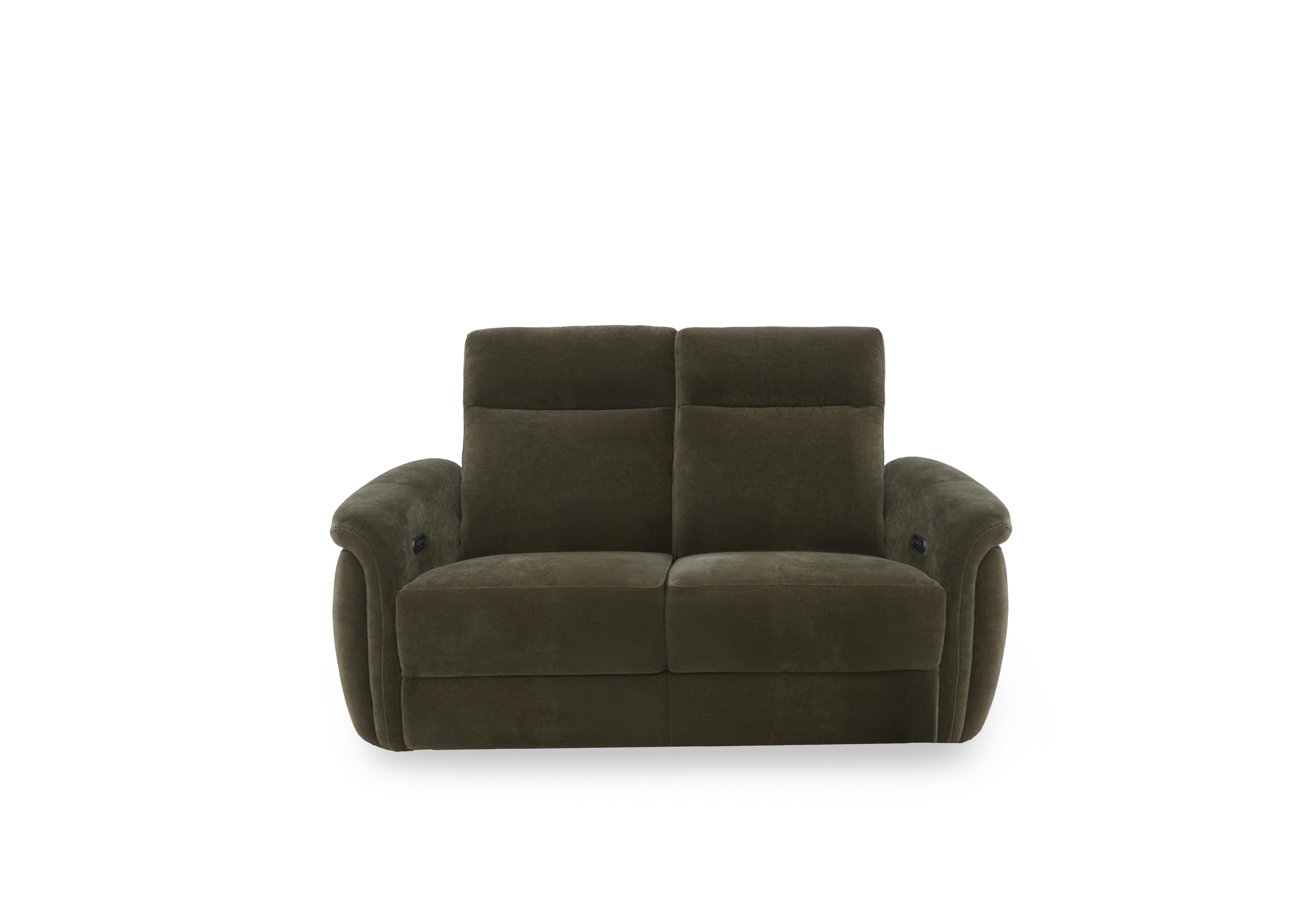 Dublin Fabric 2 Seater Power Recliner Sofa with Power Headrests in Bianca Olive Bc-0101 on Furniture Village