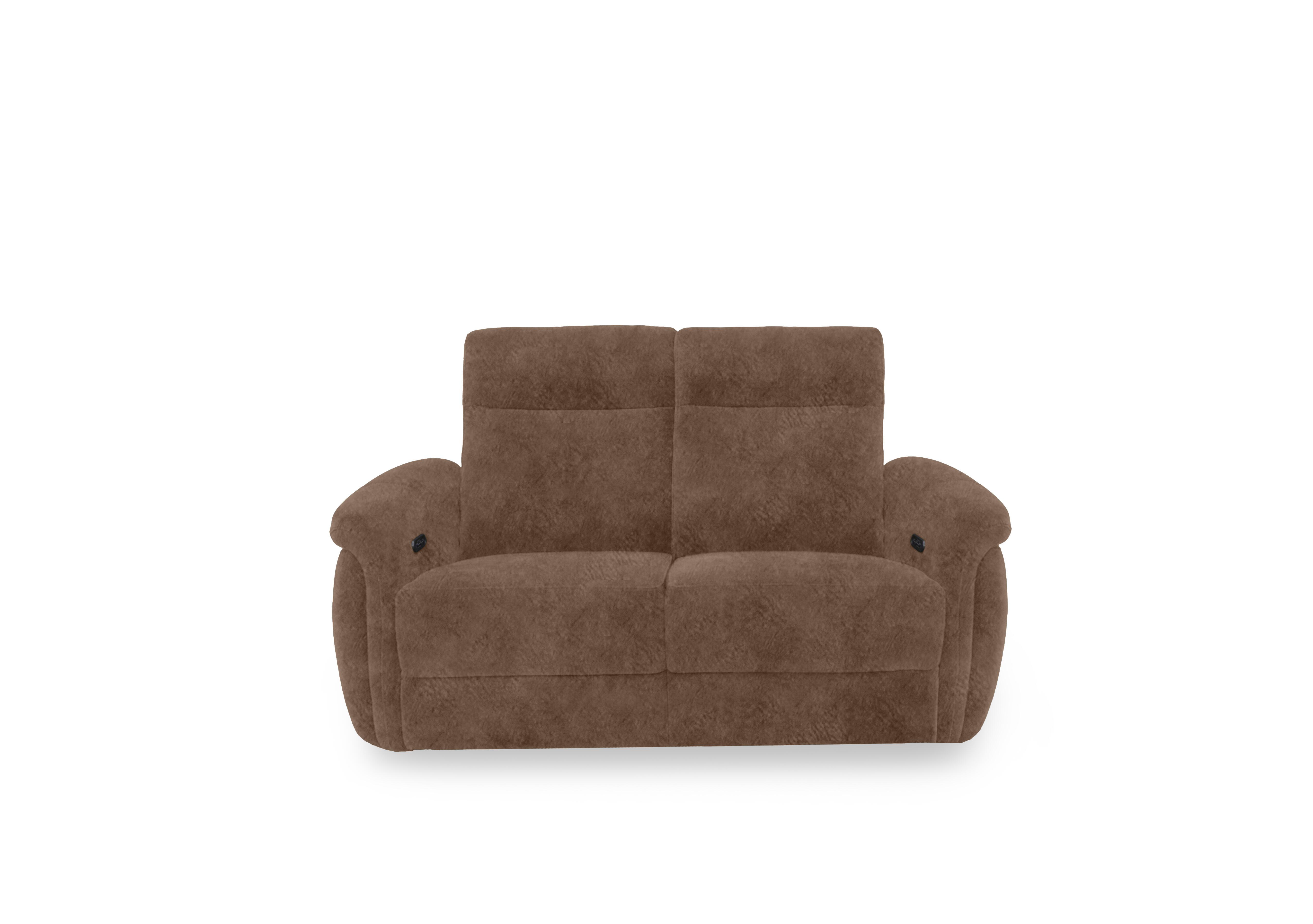 Dublin Fabric 2 Seater Power Recliner Sofa with Power Headrests in Marble Classic Brown Be-0105 on Furniture Village