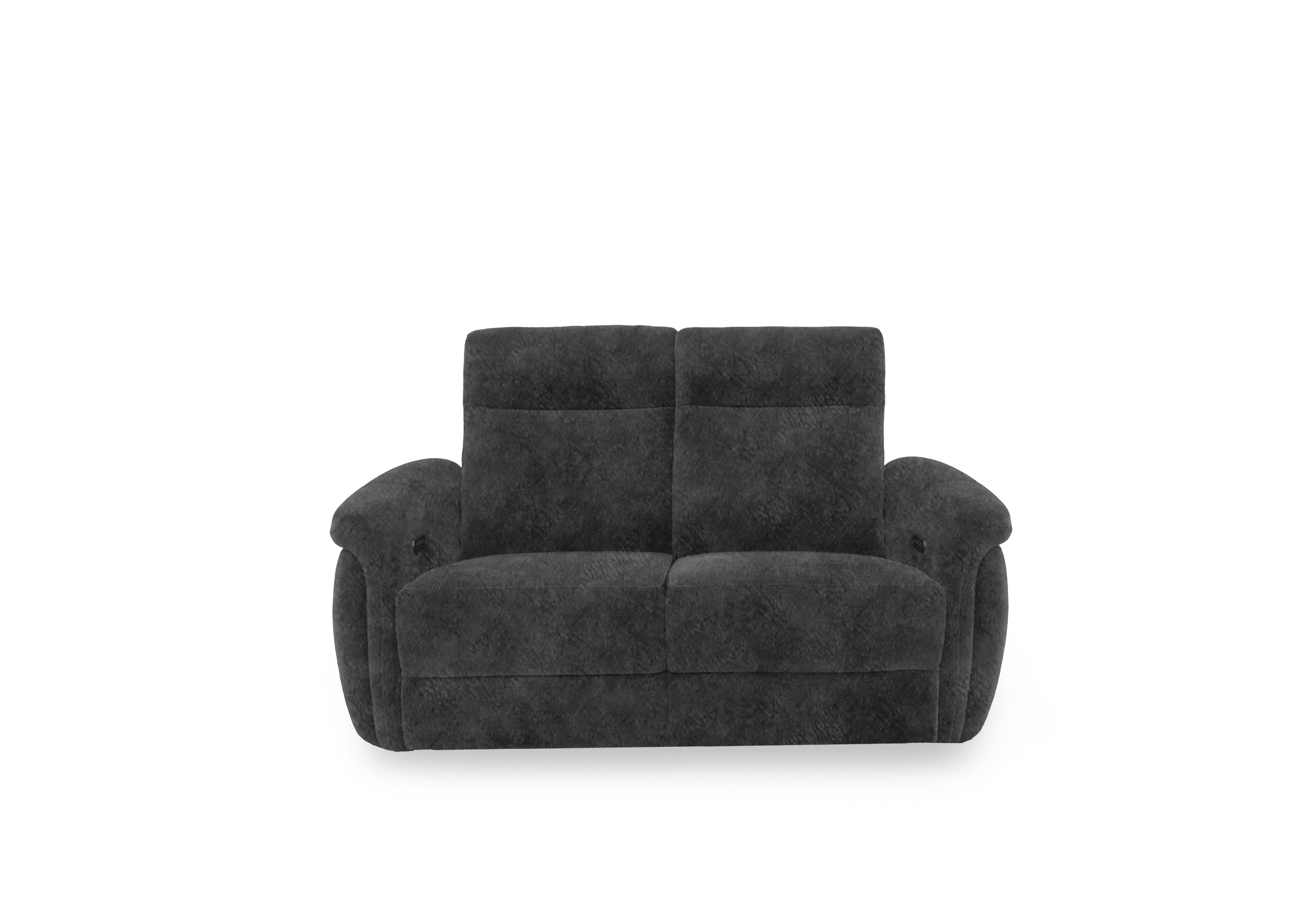 Dublin Fabric 2 Seater Power Recliner Sofa with Power Headrests in Marble Dark Grey Be-0101 on Furniture Village
