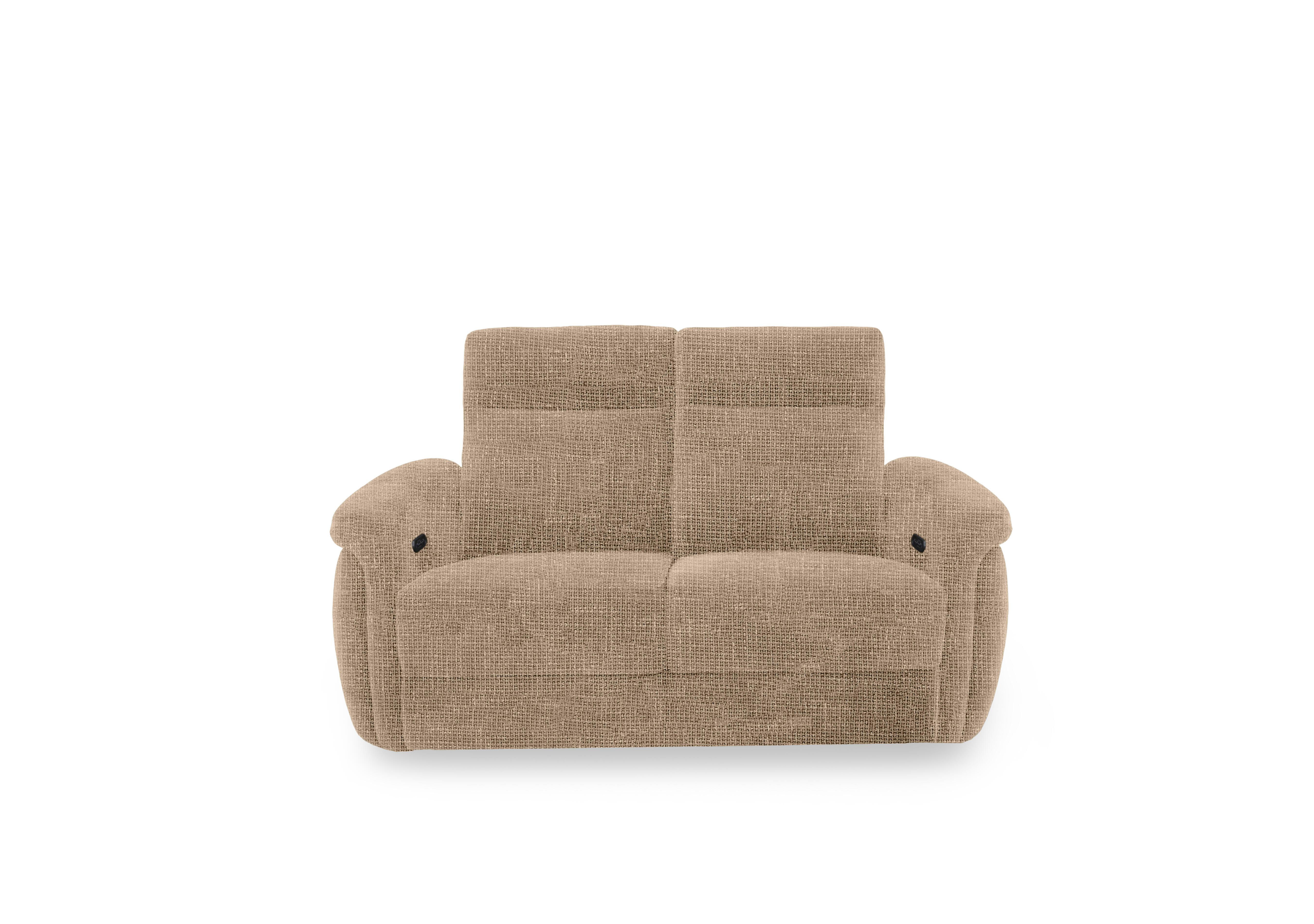 Dublin Fabric 2 Seater Power Recliner Sofa with Power Headrests in Weave Cocoa We-0103 on Furniture Village