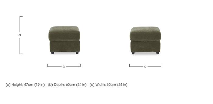 Dublin Fabric Storage Footstool in  on Furniture Village