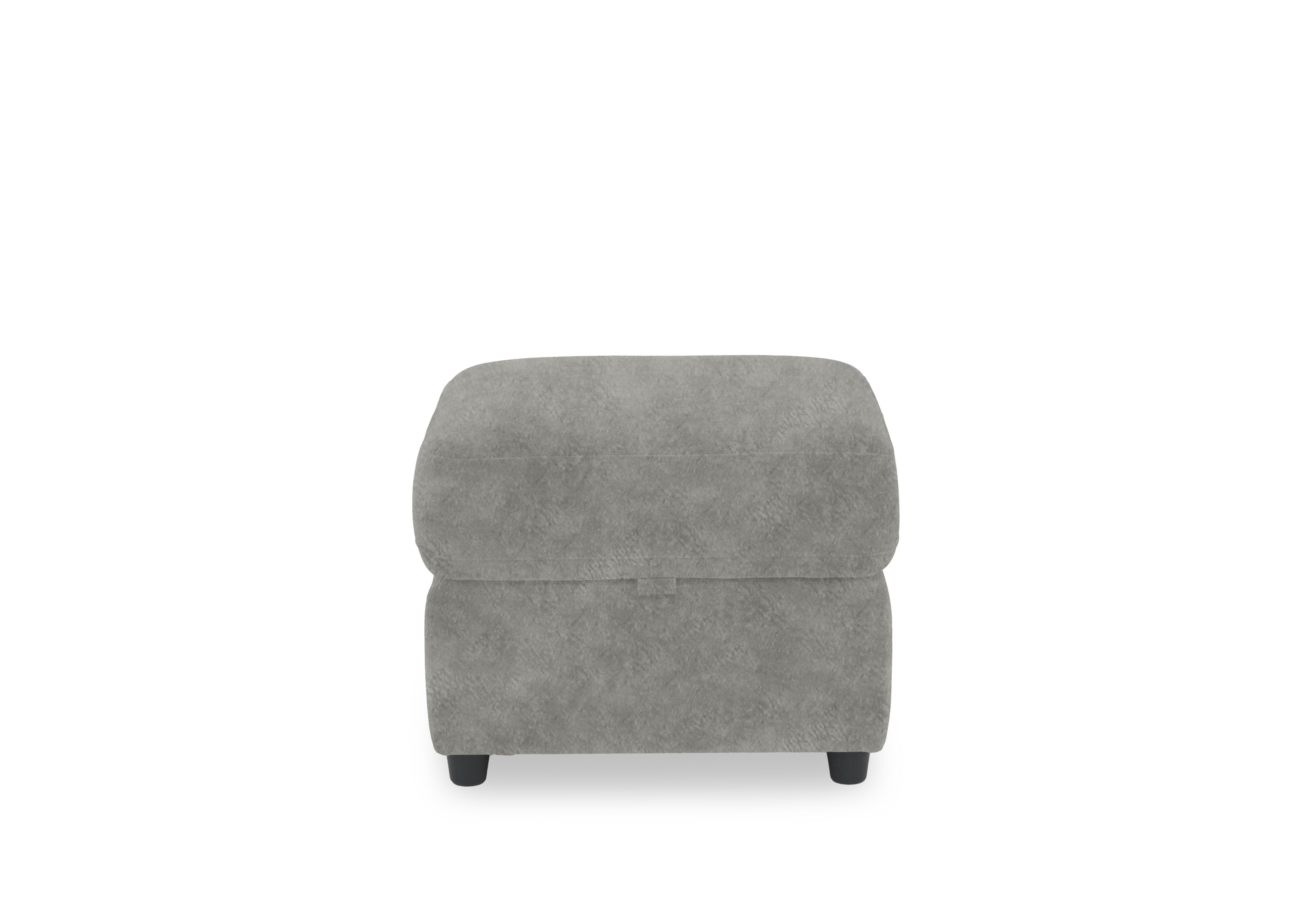 Dublin Fabric Storage Footstool in Marble Light Grey Be-0102 on Furniture Village