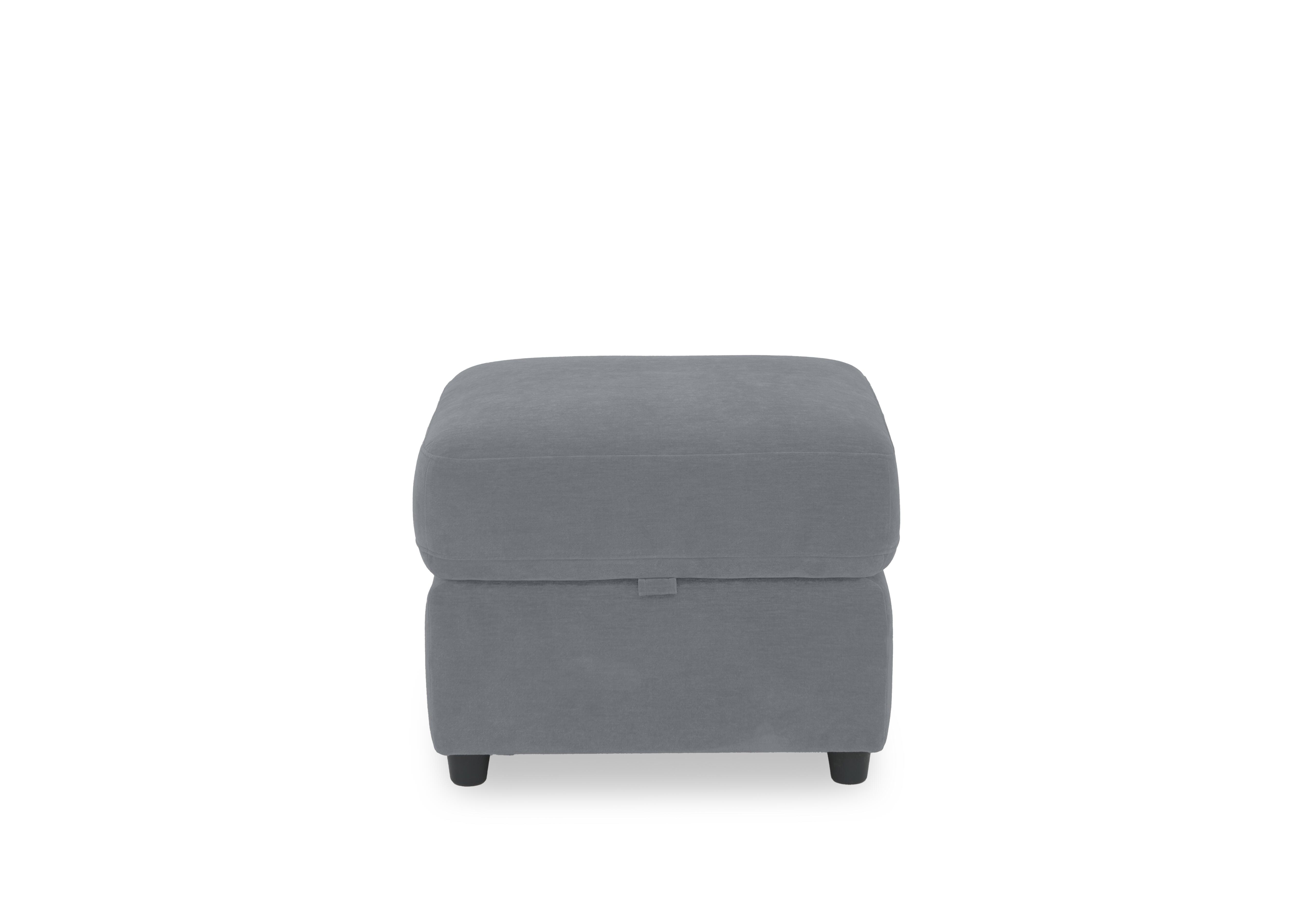 Dublin Fabric Storage Footstool in Nappe Velvet Grey Nv-0107 on Furniture Village