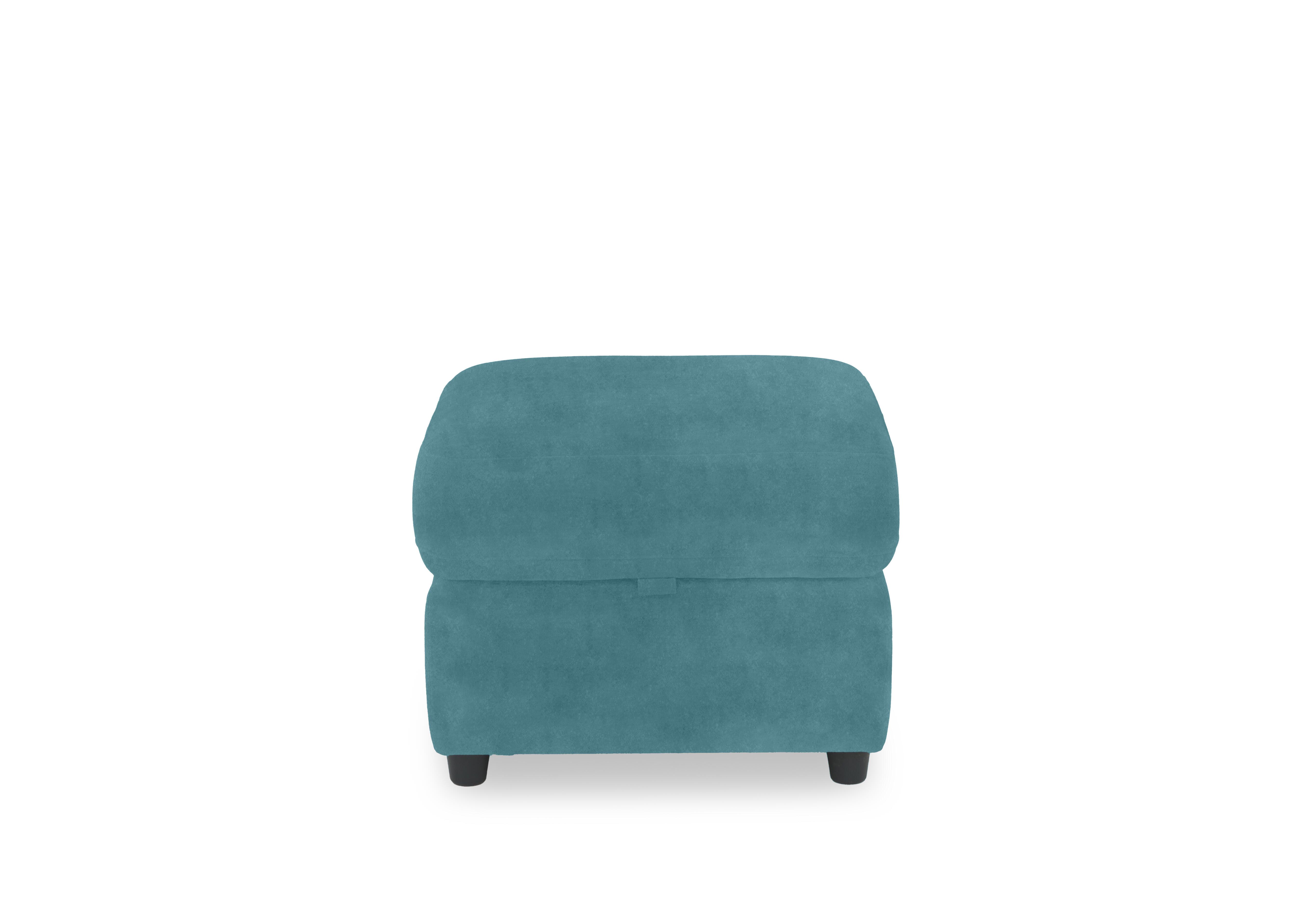 Dublin Fabric Storage Footstool in Velvet Blu Vv-0312 on Furniture Village