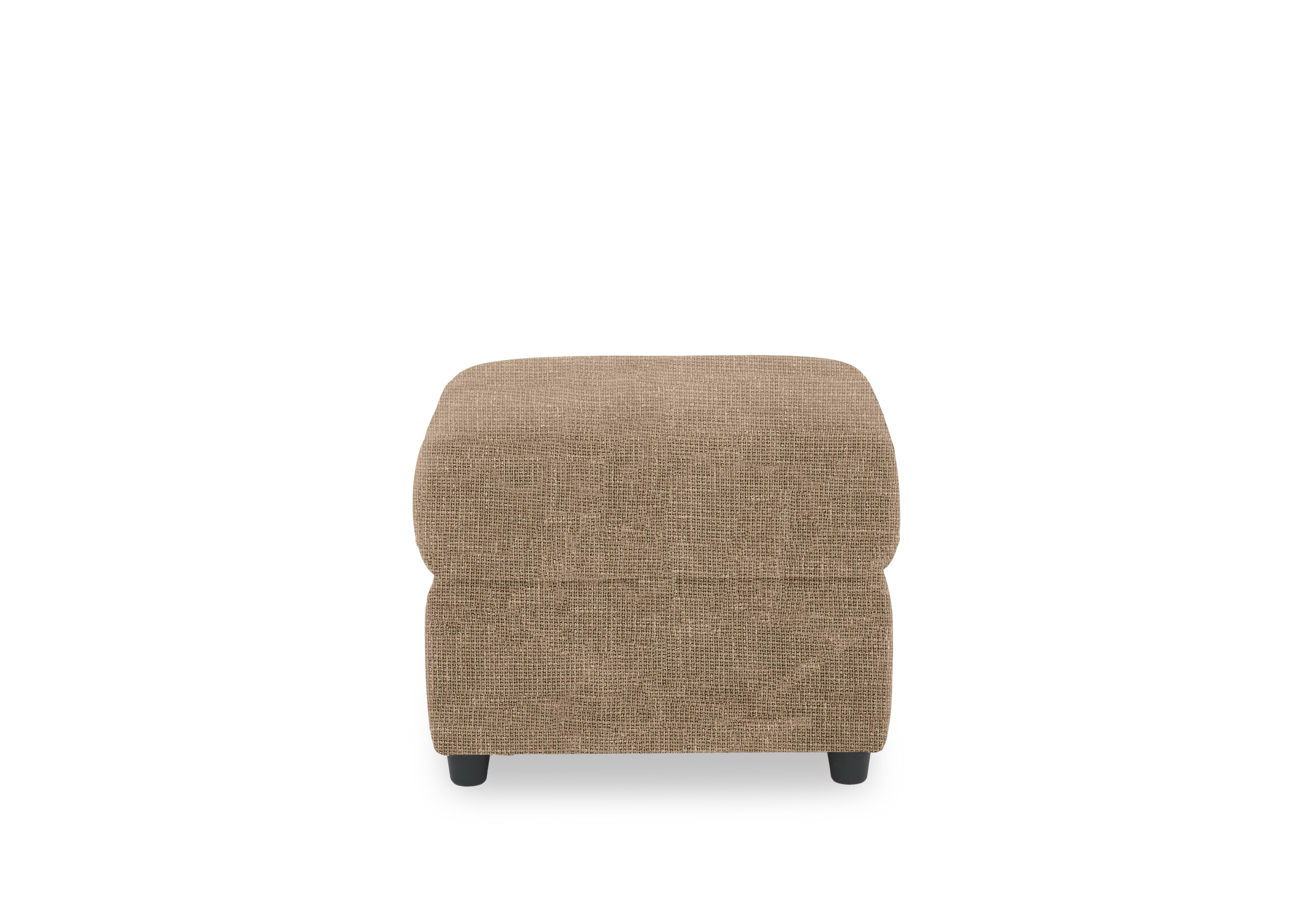 Dublin Fabric Storage Footstool in Weave Cocoa We-0103 on Furniture Village