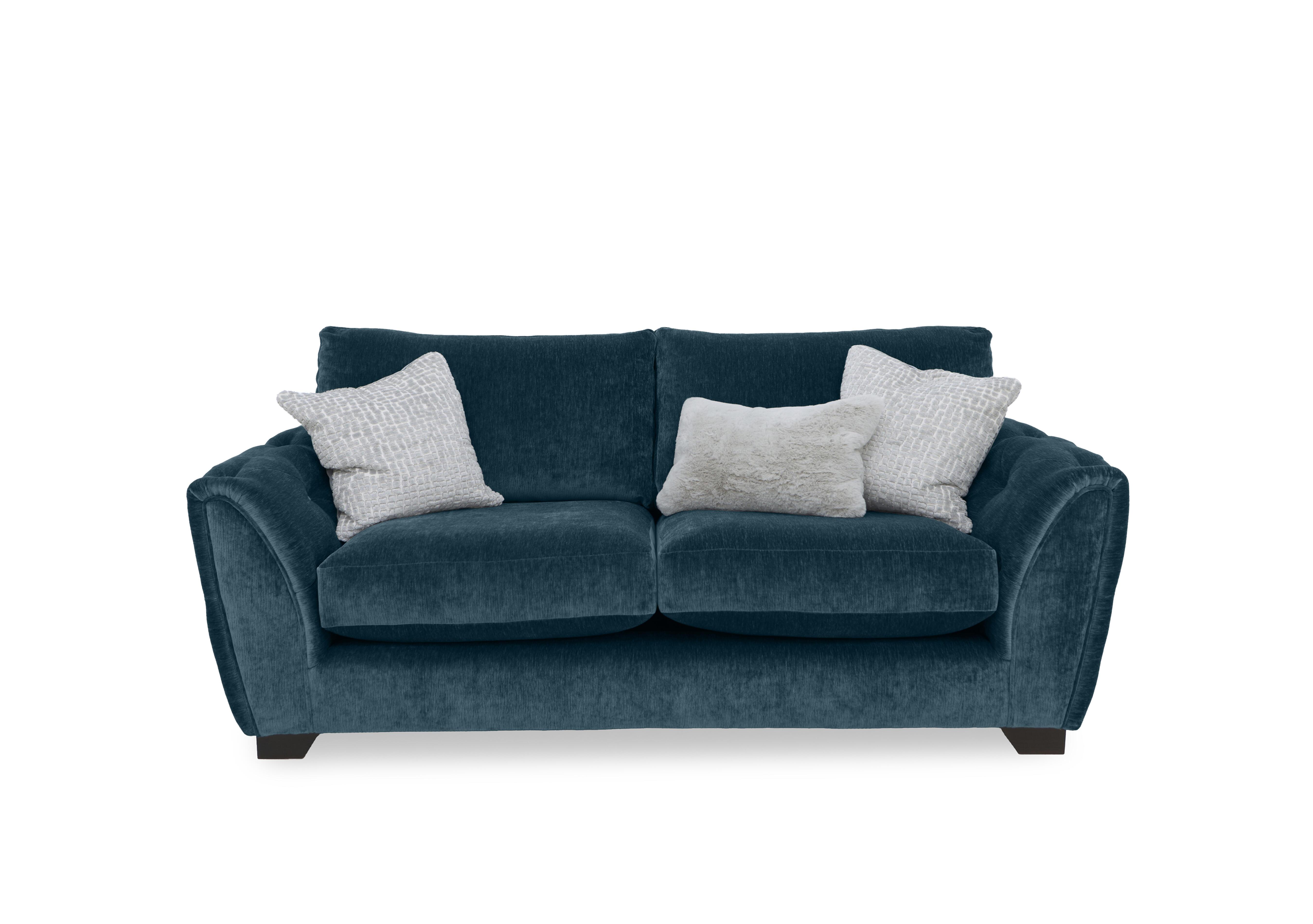 Oh So Glam Aphrodite 2 Seater Sofa in California Steel Blue Dw Ft on Furniture Village