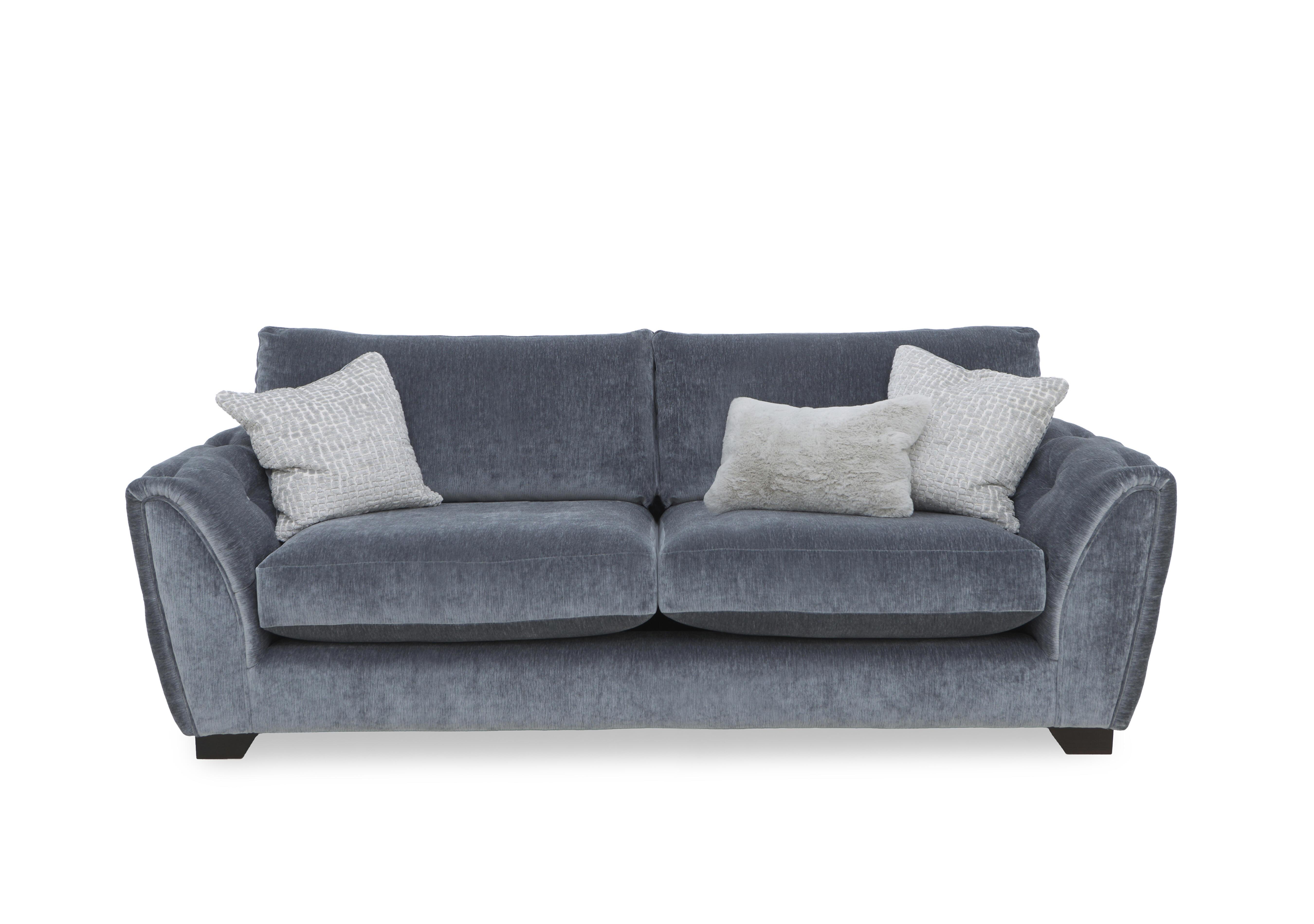 Oh So Glam Aphrodite 3 Seater Sofa in California Dolphin Grey Dw Ft on Furniture Village