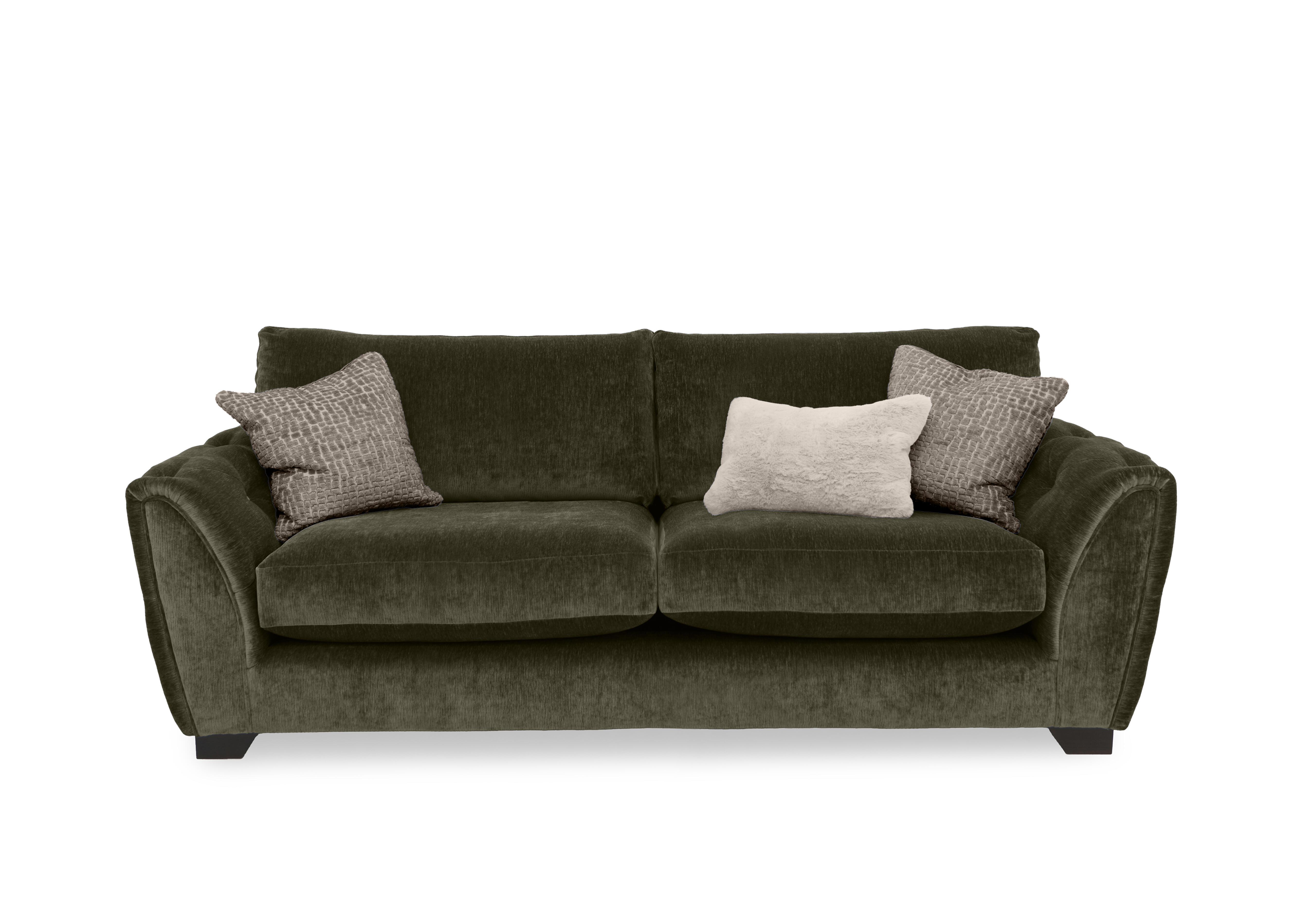 Oh So Glam Aphrodite 3 Seater Sofa in California Olive Dw Ft on Furniture Village